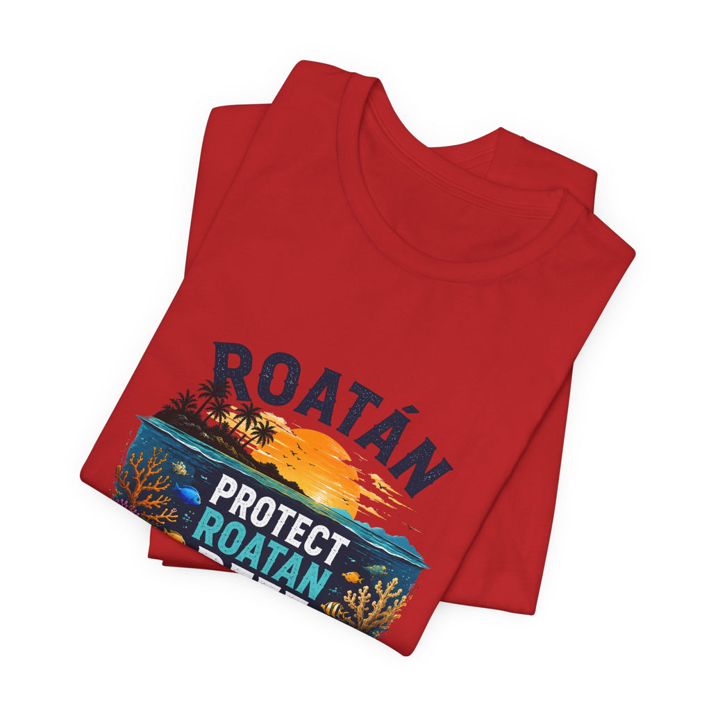 Roatán Protect Reef T-Shirt — Save the Coral, Tropical Island Tee