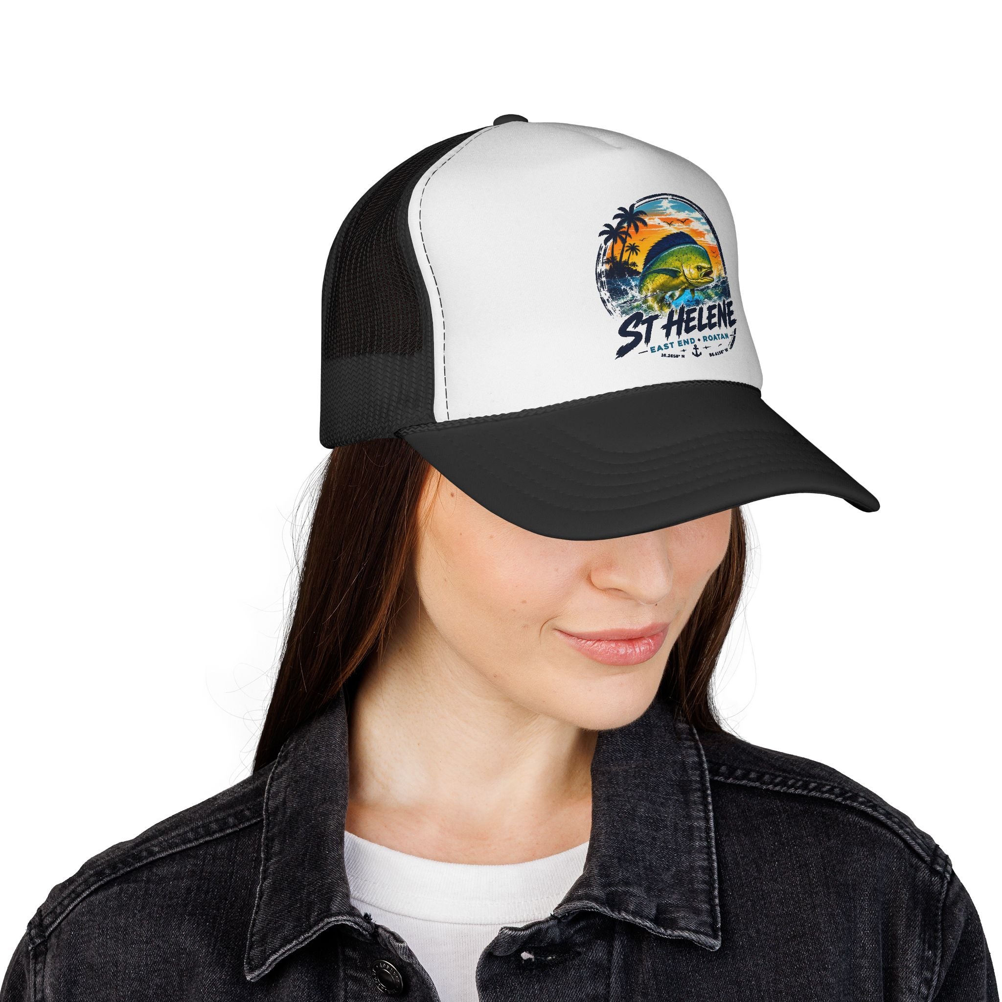 St. Helene Mahi-Mahi Trucker Hat — Vintage Tropical Fishing Cap