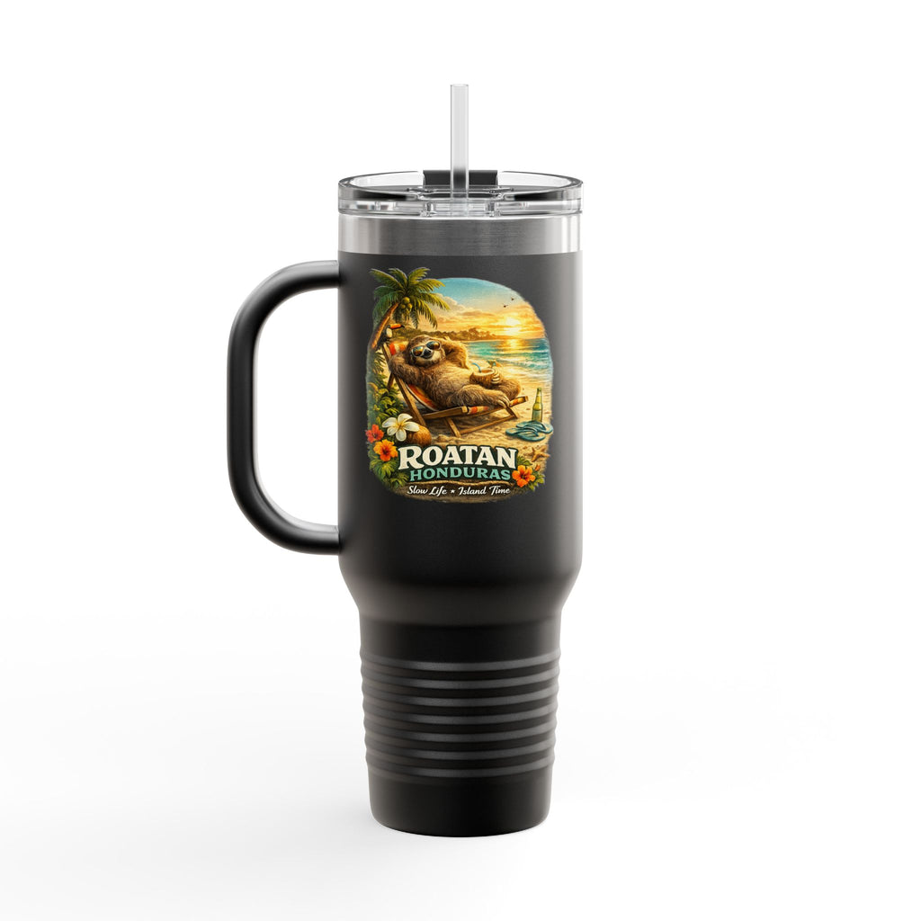 Roatan Honduras Tropical Sloth 40oz Insulated Travel Mug