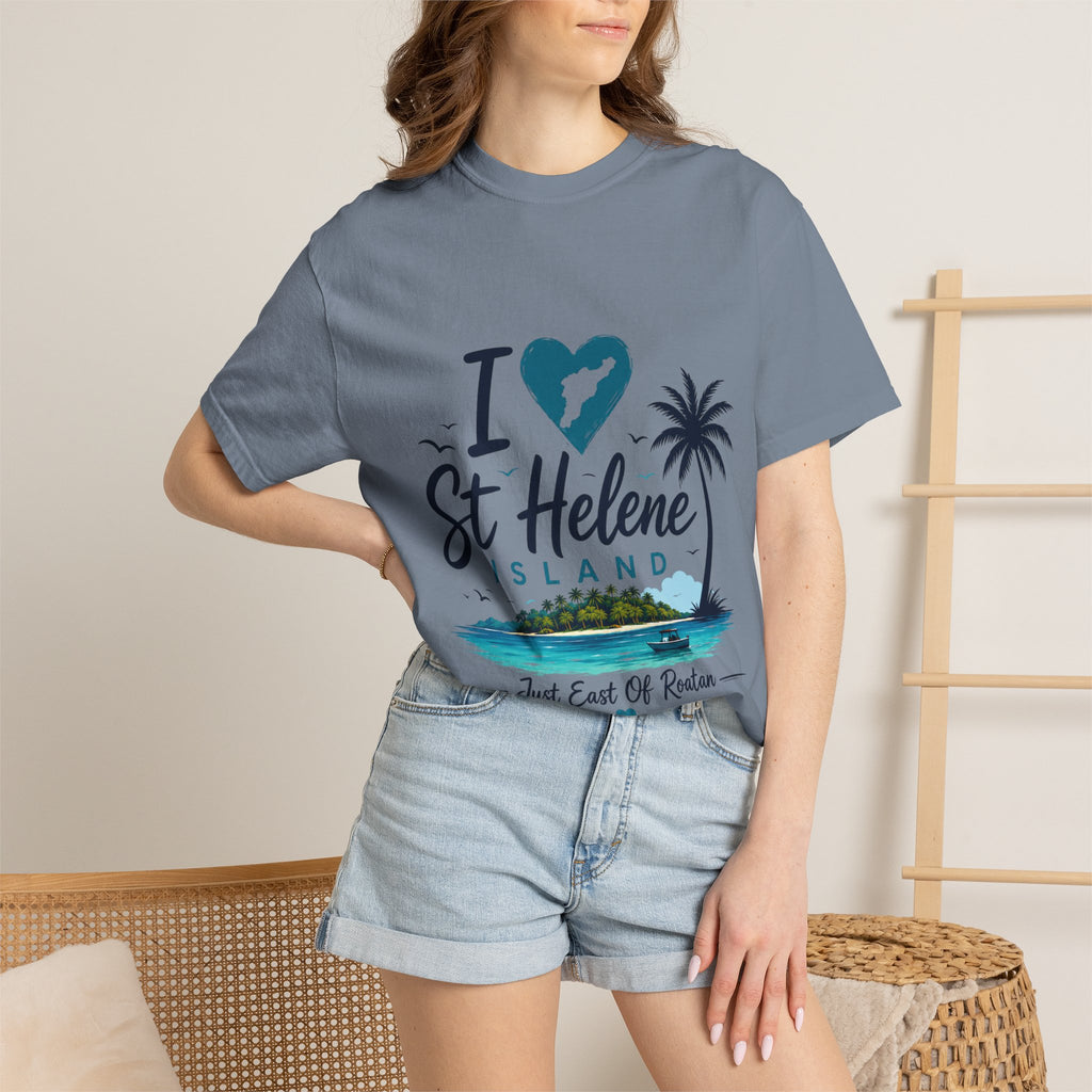 I  St Helene Island T-Shirt — Tropical Palm Beach Vacation Tee