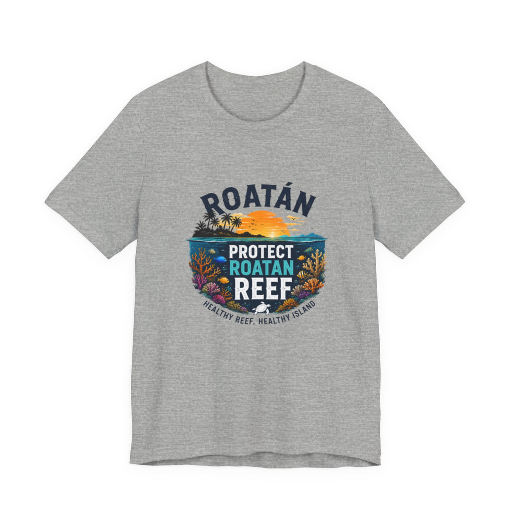 Roatán Protect Reef T-Shirt — Save the Coral, Tropical Island Tee