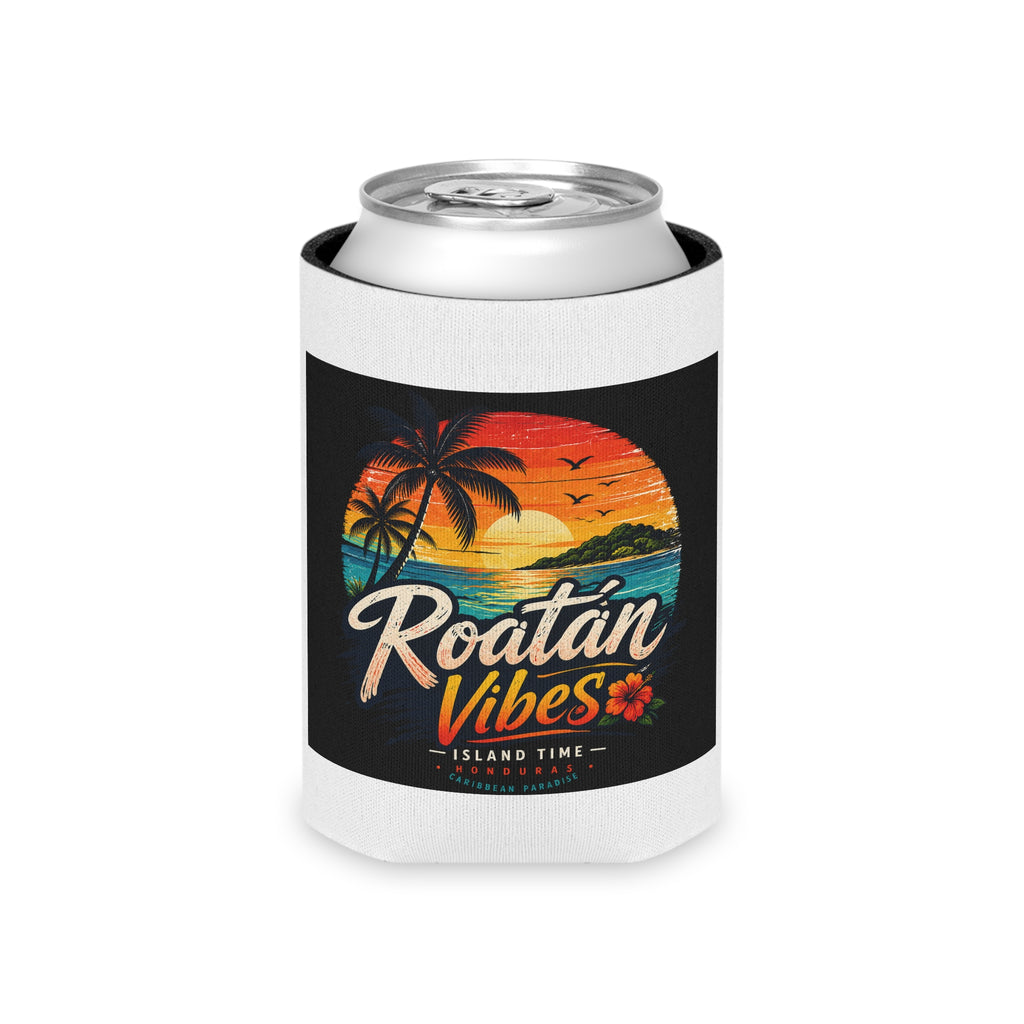 Roatán Vibes Can Cooler – Tropical Sunset Beach Drink Holder