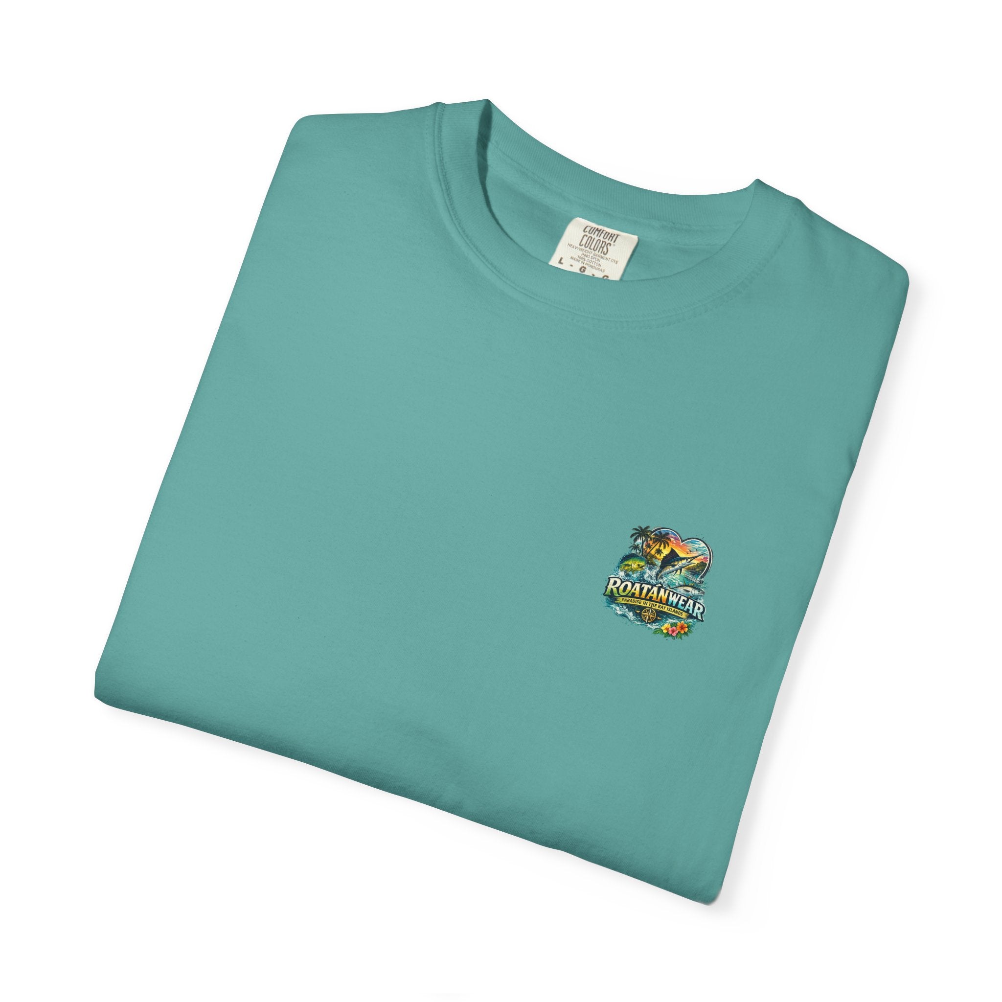Roatan Beach T-Shirt — Tropical Dolphin Sunset Tee