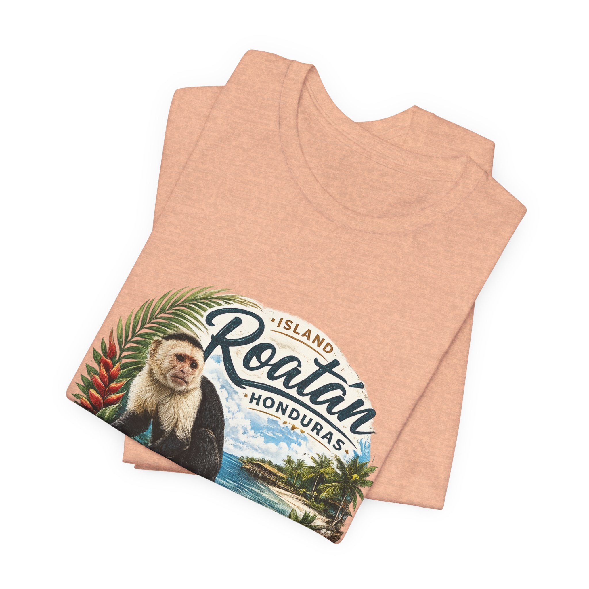 Roatán Honduras Vacation T‑Shirt — Tropical Island Monkey Souvenir