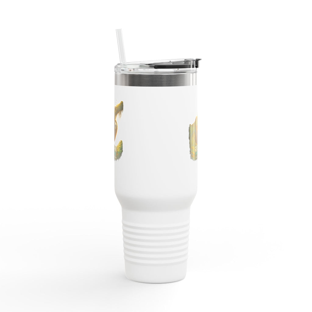 Roatán Sloth 40oz Insulated Travel Mug — Tropical Wildlife Coffee Tumbler