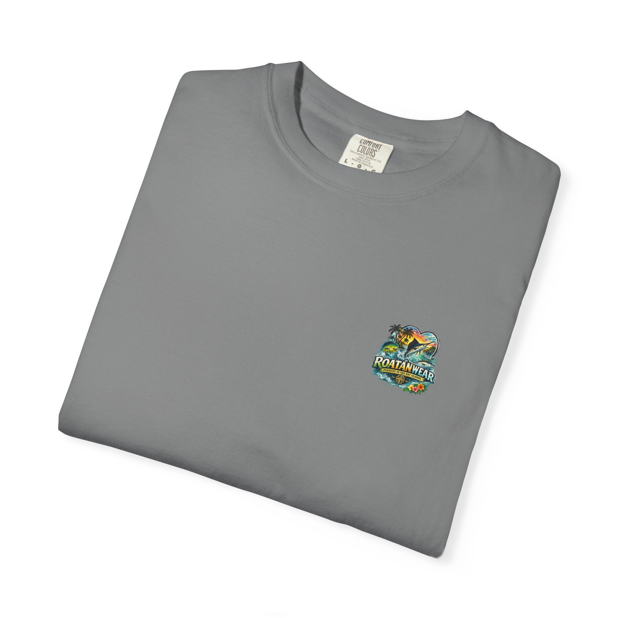 Roatan Beach T-Shirt — Tropical Dolphin Sunset Tee