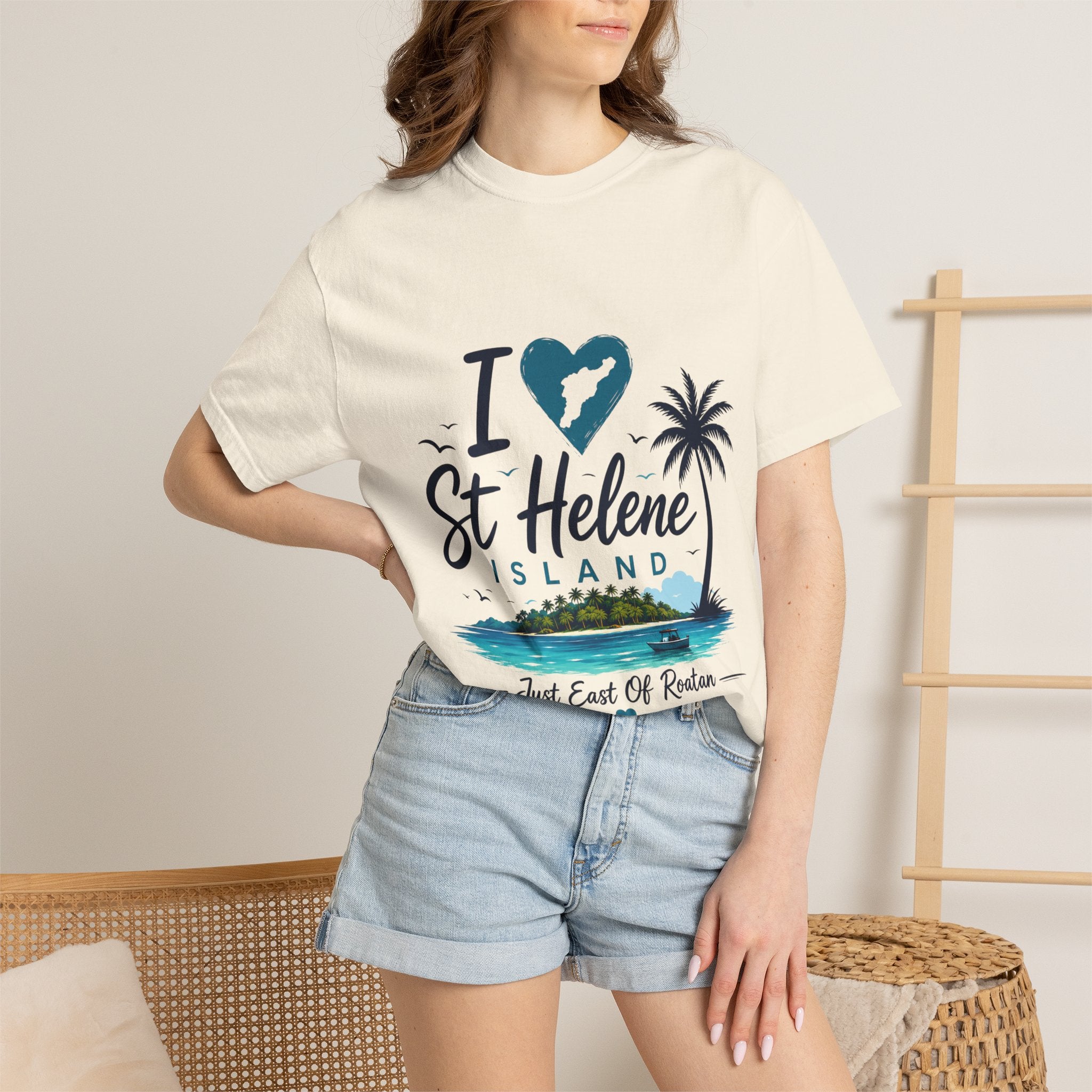 I  St Helene Island T-Shirt — Tropical Palm Beach Vacation Tee
