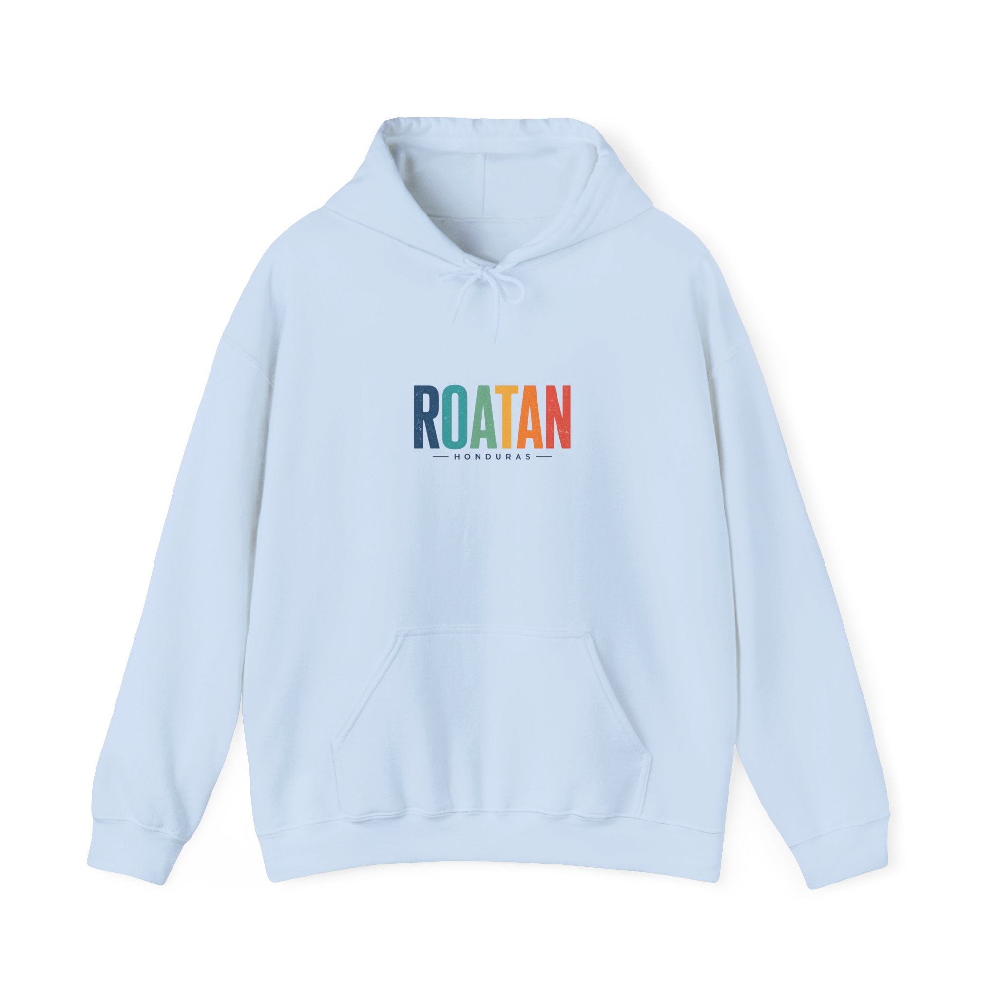Roatan Colorblock Hoodie — Tropical Island Travel Sweatshirt