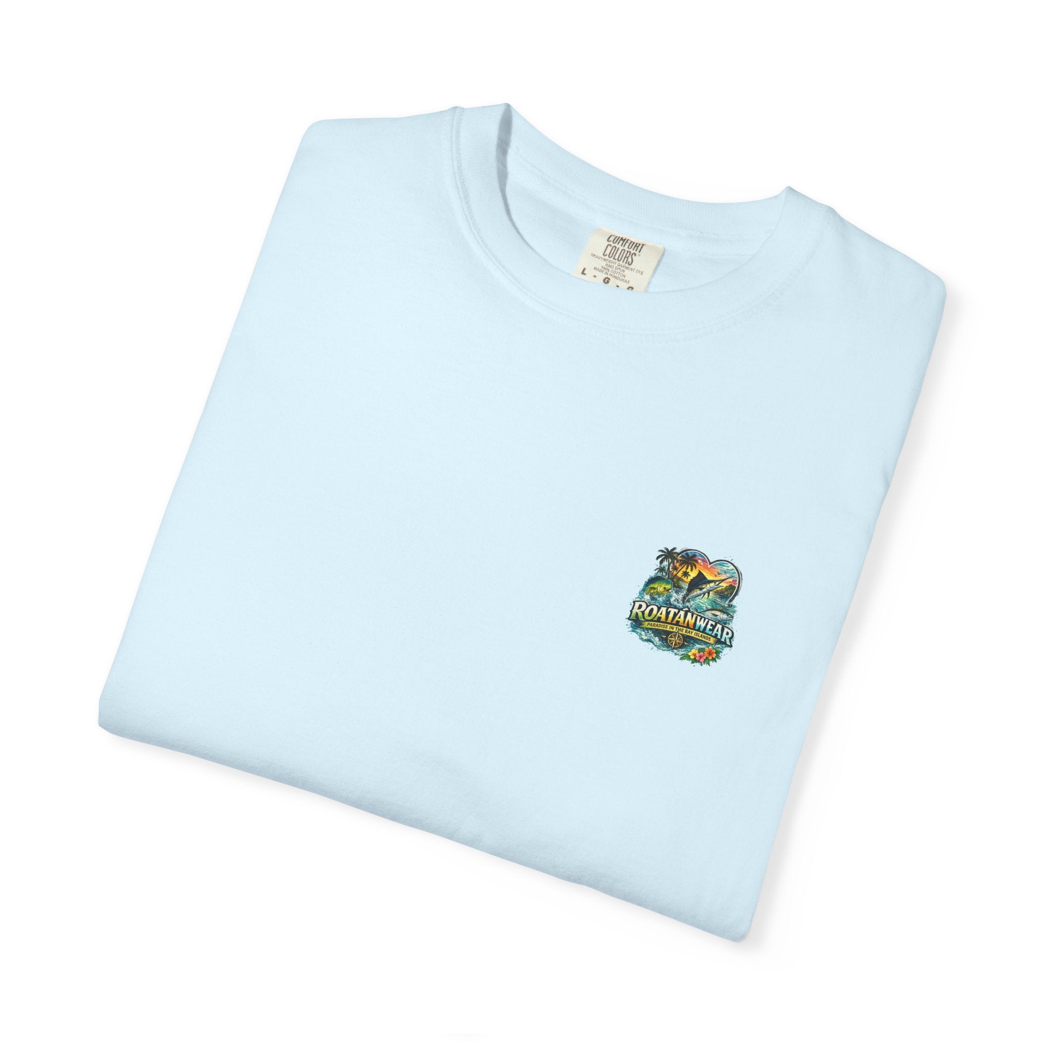 Roatan Beach T-Shirt — Tropical Dolphin Sunset Tee