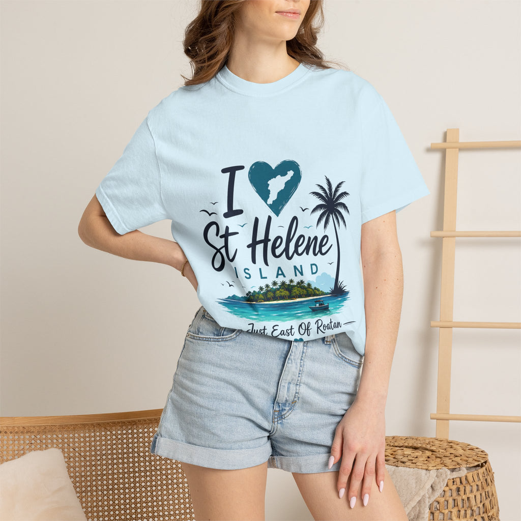 I  St Helene Island T-Shirt — Tropical Palm Beach Vacation Tee