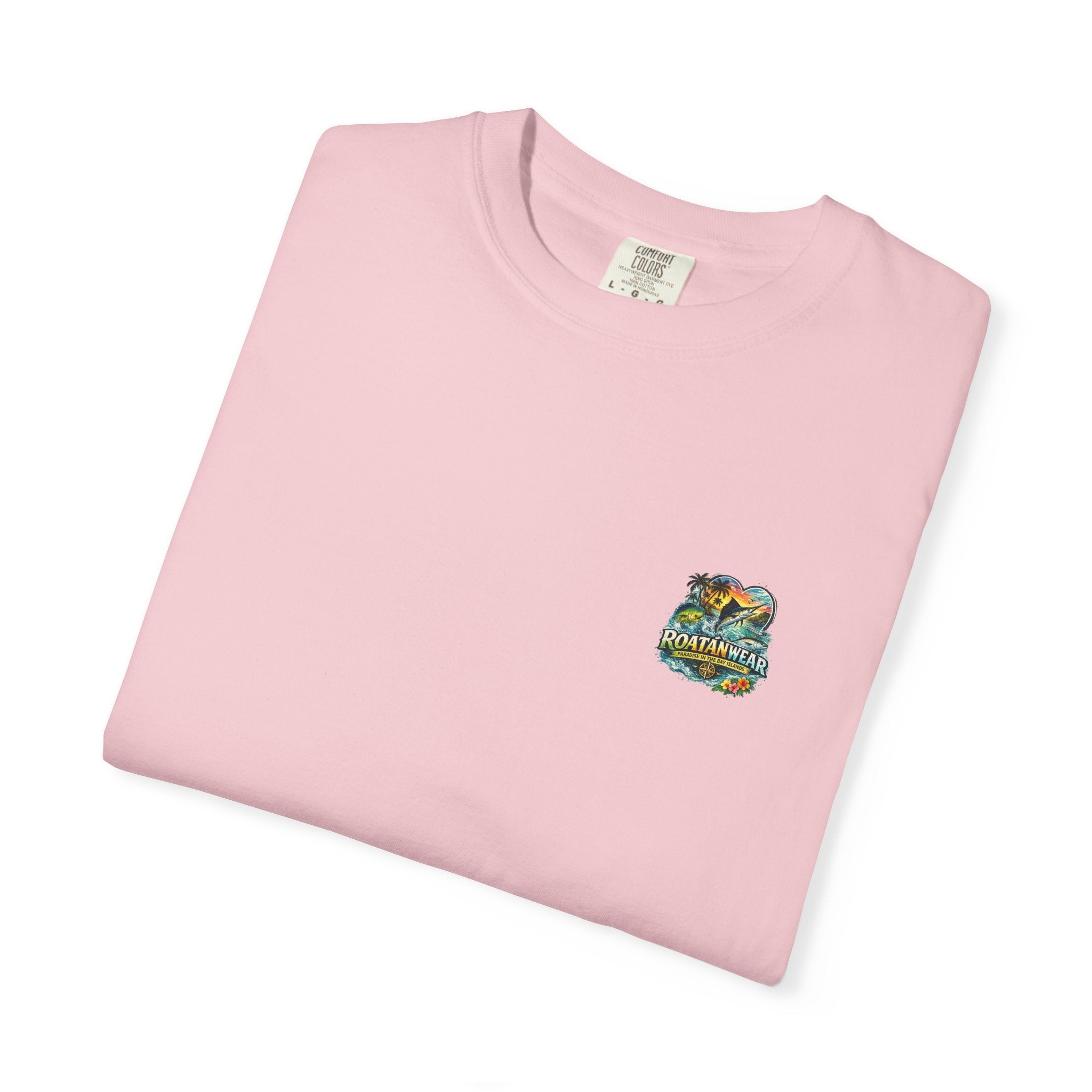 Roatan Beach T-Shirt — Tropical Dolphin Sunset Tee