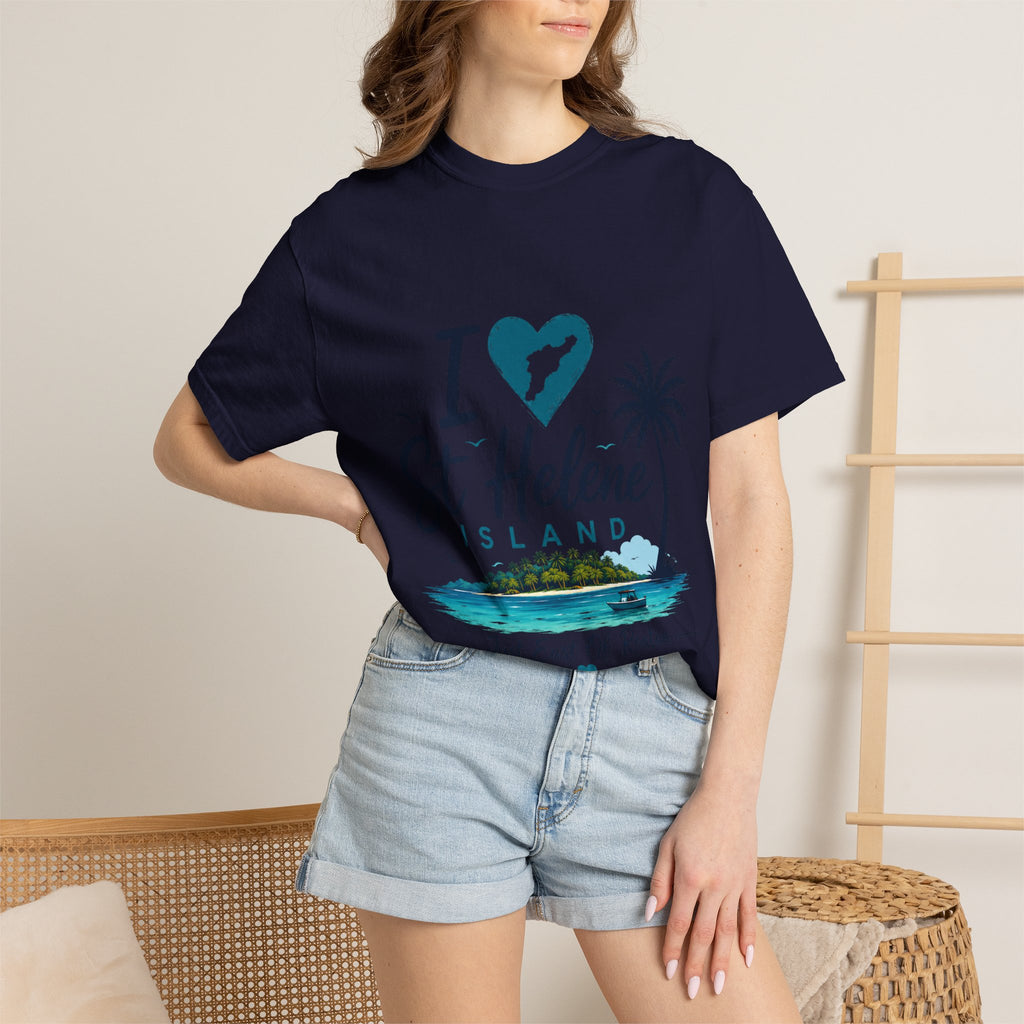 I  St Helene Island T-Shirt — Tropical Palm Beach Vacation Tee
