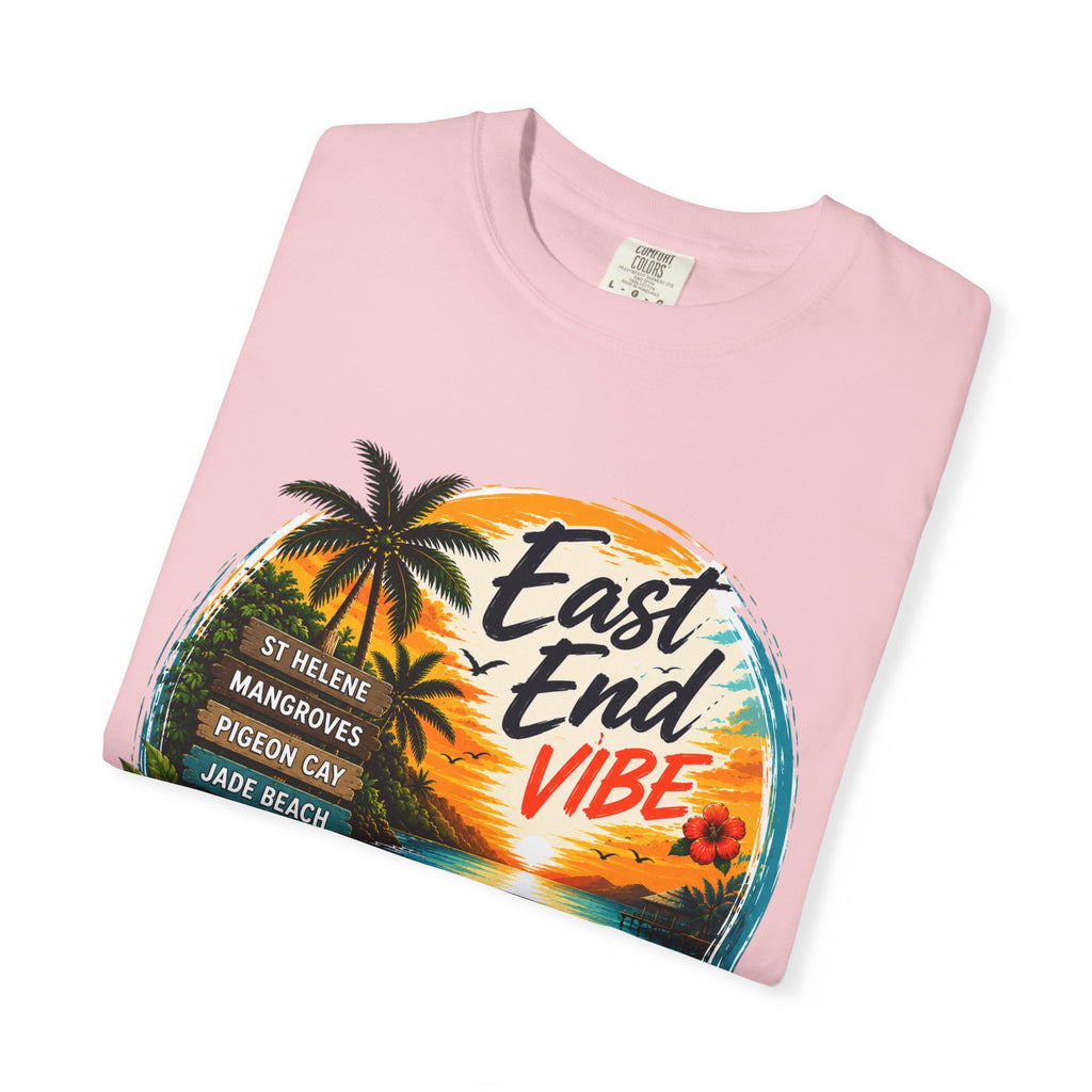 East End Vibe Beach T-Shirt — Tropical Palm Sunset Graphic Tee