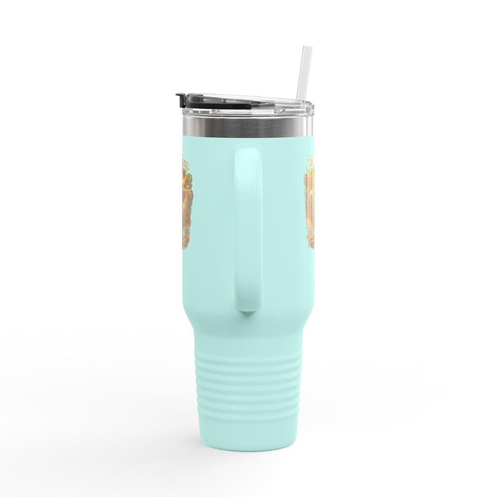 40oz Insulated Travel Mug — 'Just a Sloth Living Life' Cute Sloth Coffee Tumbler
