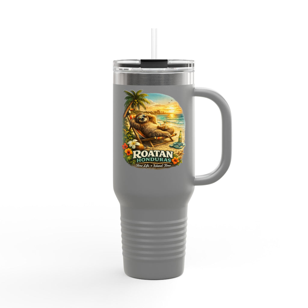 Roatan Honduras Tropical Sloth 40oz Insulated Travel Mug