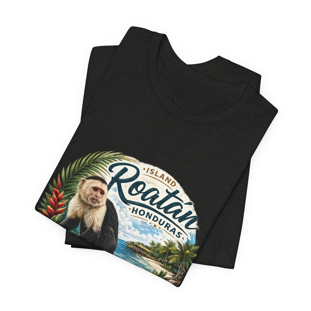 Roatán Honduras Vacation T‑Shirt — Tropical Island Monkey Souvenir