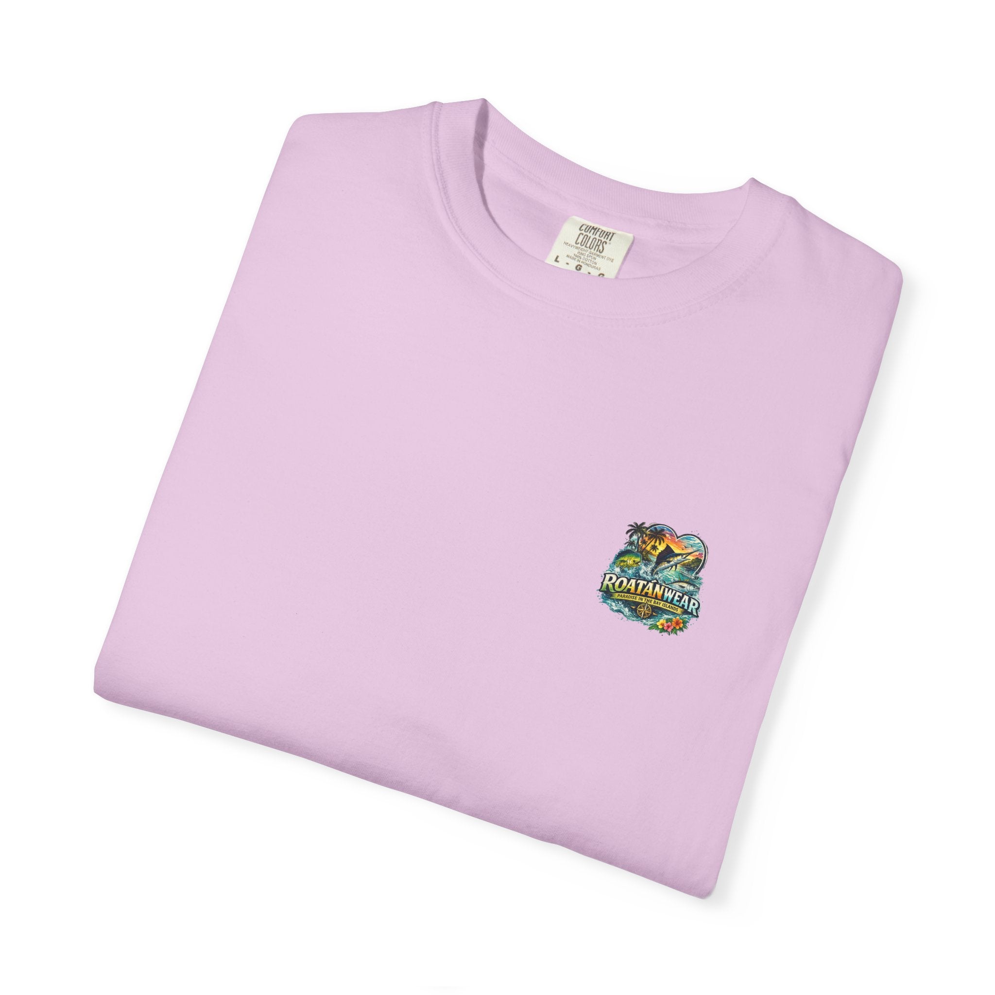 Roatan Beach T-Shirt — Tropical Dolphin Sunset Tee