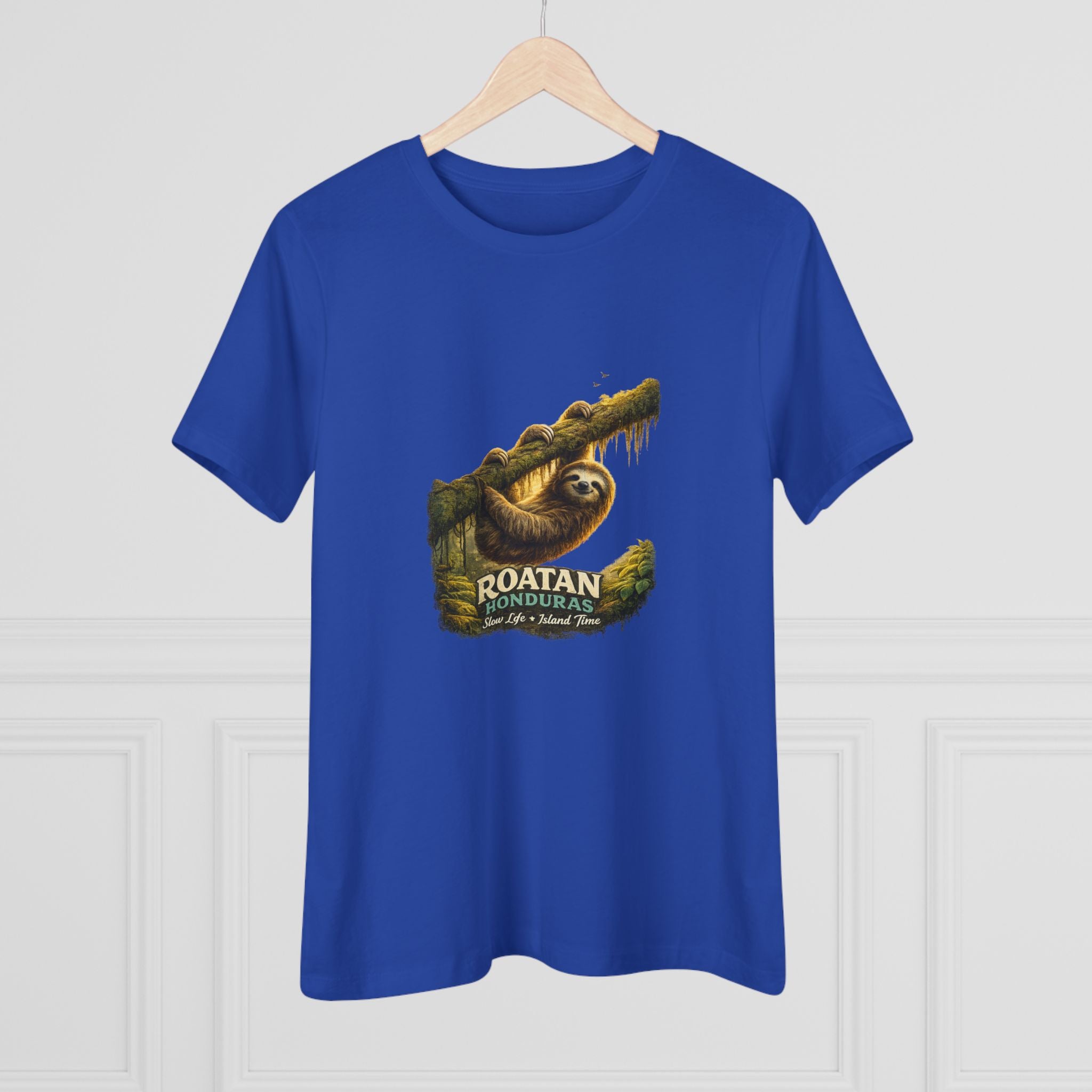 Roatan Sloth Graphic Tee - Women's Travel Souvenir T-Shirt