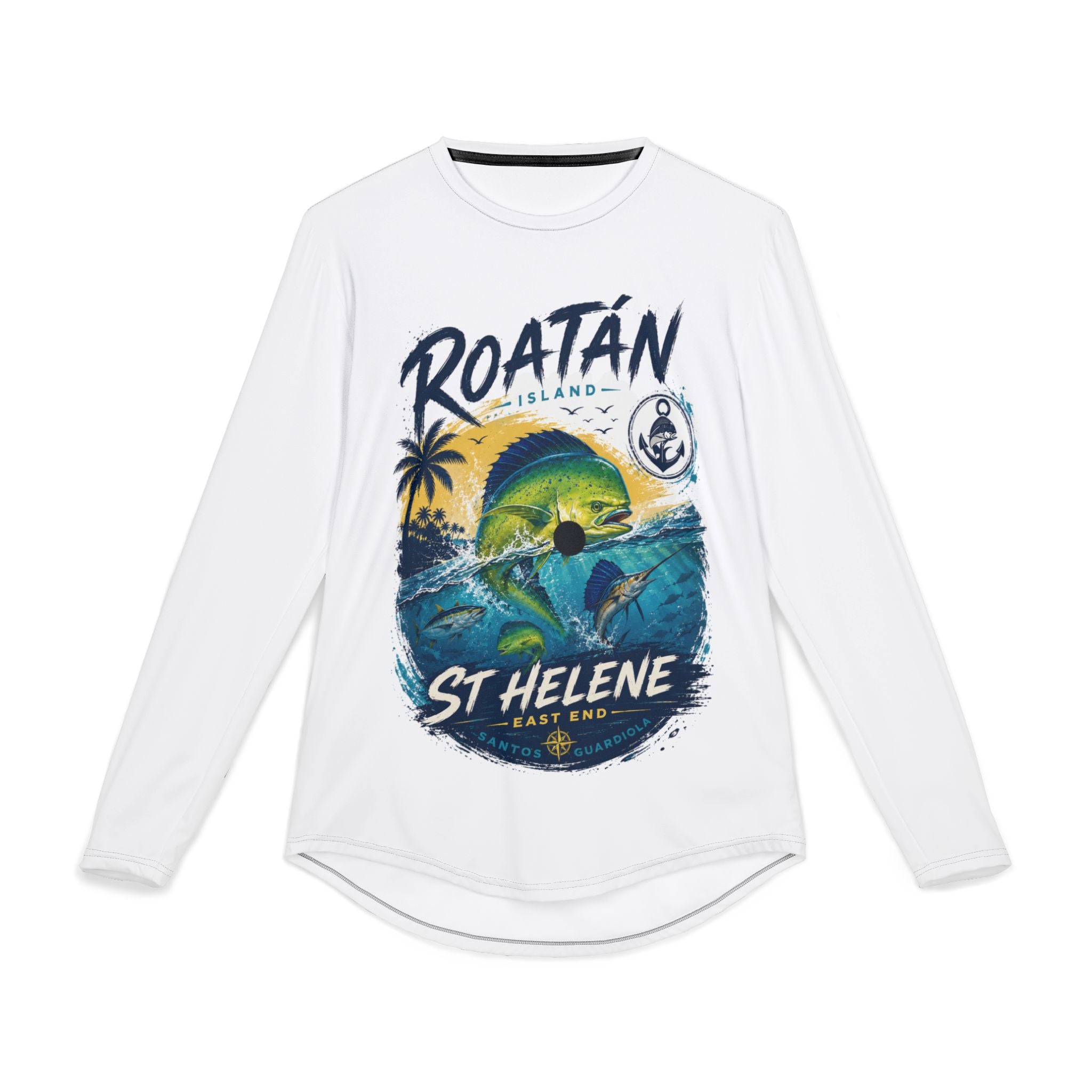 Roatán St Helene Fishing Long Sleeve Shirt — UV Protection Beach Tee