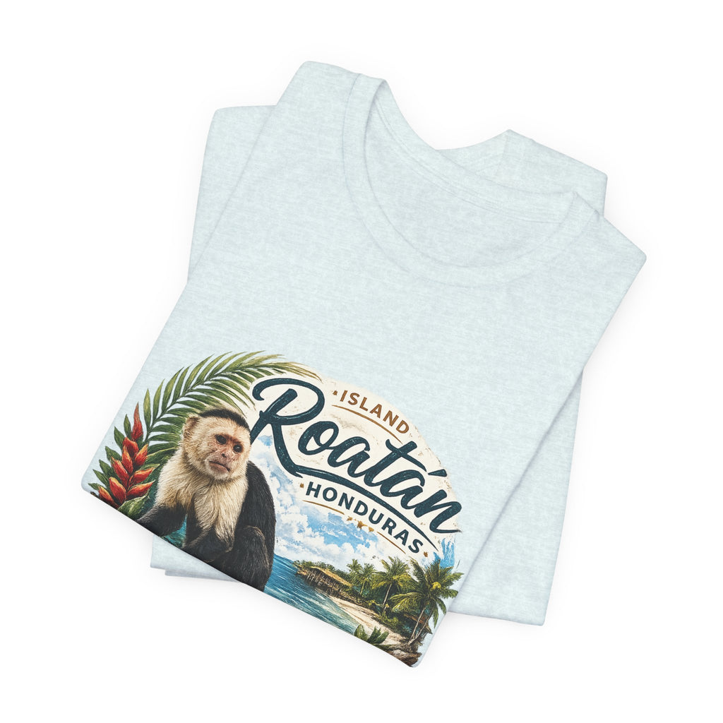 Roatán Honduras Vacation T‑Shirt — Tropical Island Monkey Souvenir