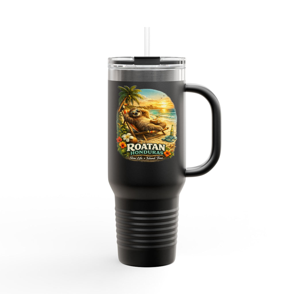 Roatan Honduras Tropical Sloth 40oz Insulated Travel Mug