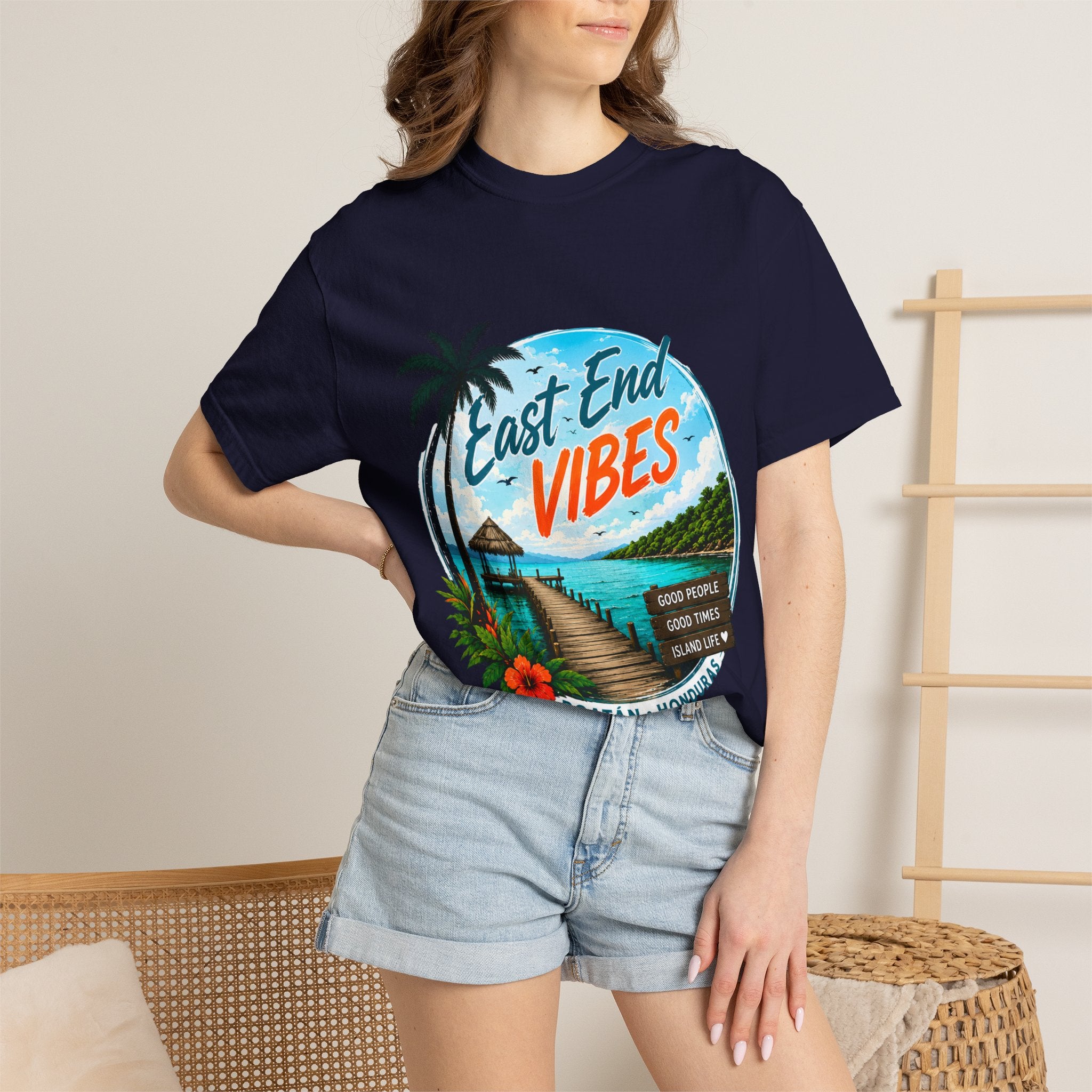 East End Vibes T-Shirt — Roatán Honduras Beach Graphic Tee