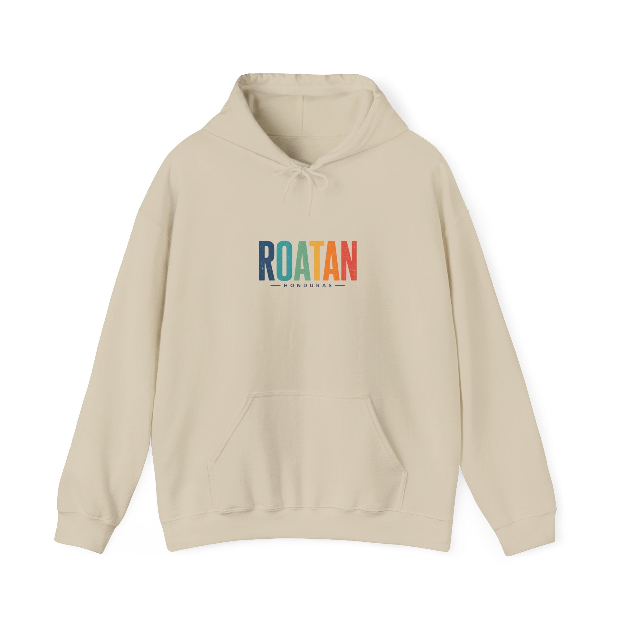 Roatan Colorblock Hoodie — Tropical Island Travel Sweatshirt