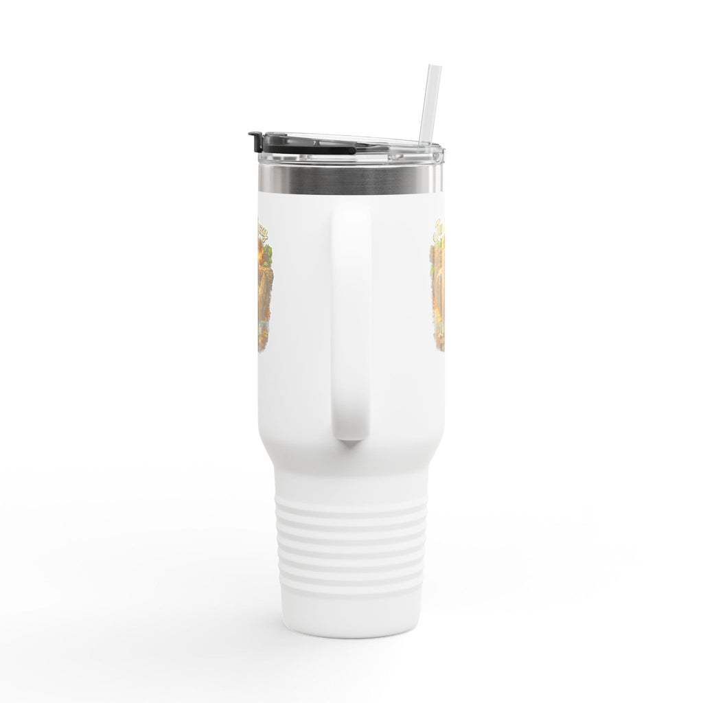 40oz Insulated Travel Mug — 'Just a Sloth Living Life' Cute Sloth Coffee Tumbler