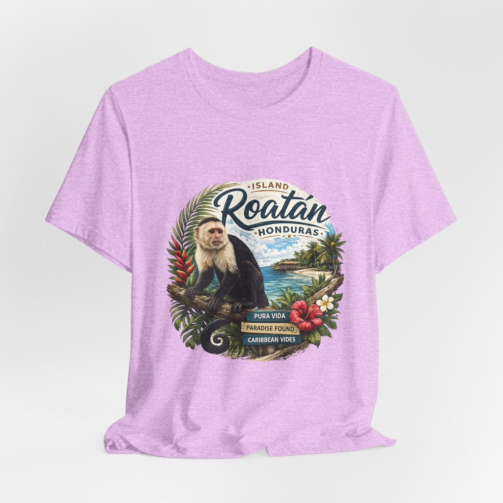 Roatán Honduras Vacation T‑Shirt — Tropical Island Monkey Souvenir