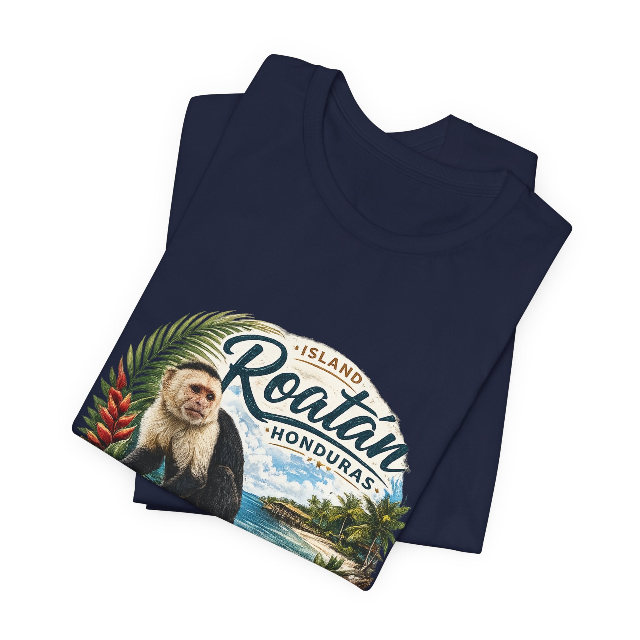 Roatán Honduras Vacation T‑Shirt — Tropical Island Monkey Souvenir