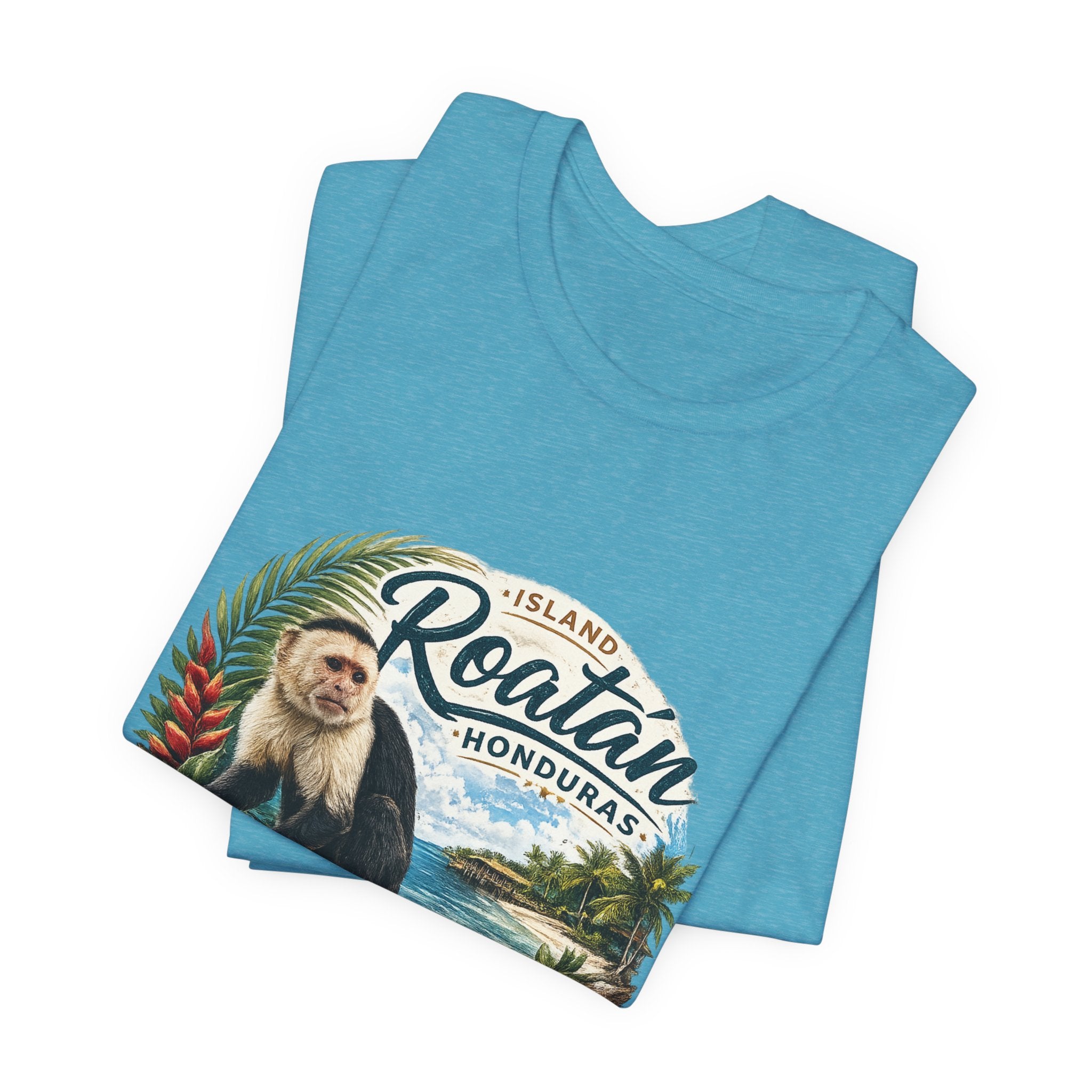 Roatán Honduras Vacation T‑Shirt — Tropical Island Monkey Souvenir
