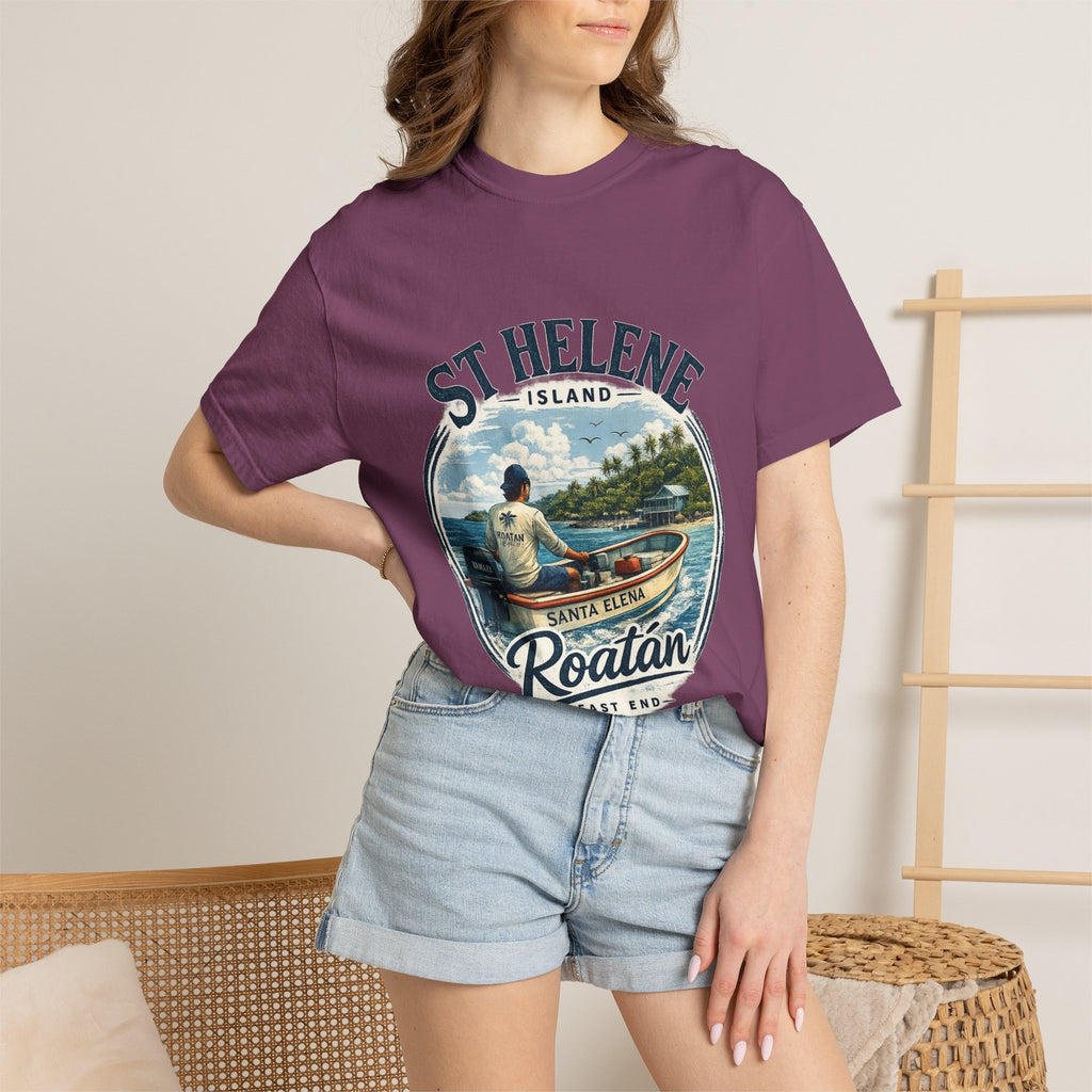 St. Helene Island Roatán Vintage Fishing T-Shirt