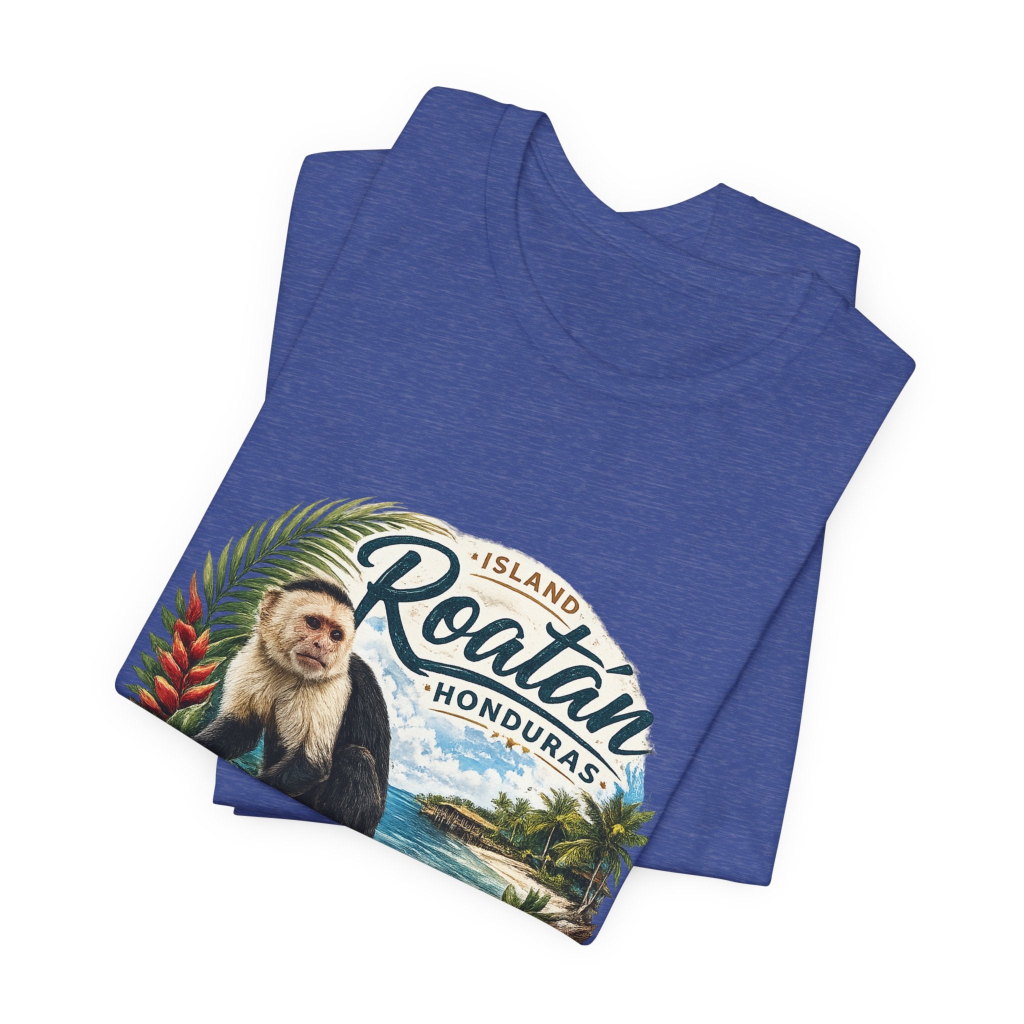 Roatán Honduras Vacation T‑Shirt — Tropical Island Monkey Souvenir
