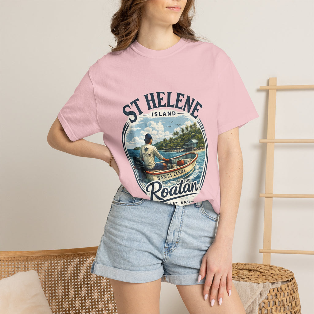 St. Helene Island Roatán Vintage Fishing T-Shirt