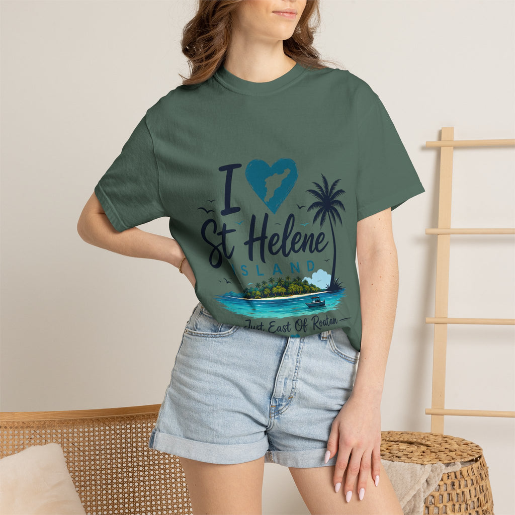 I  St Helene Island T-Shirt — Tropical Palm Beach Vacation Tee