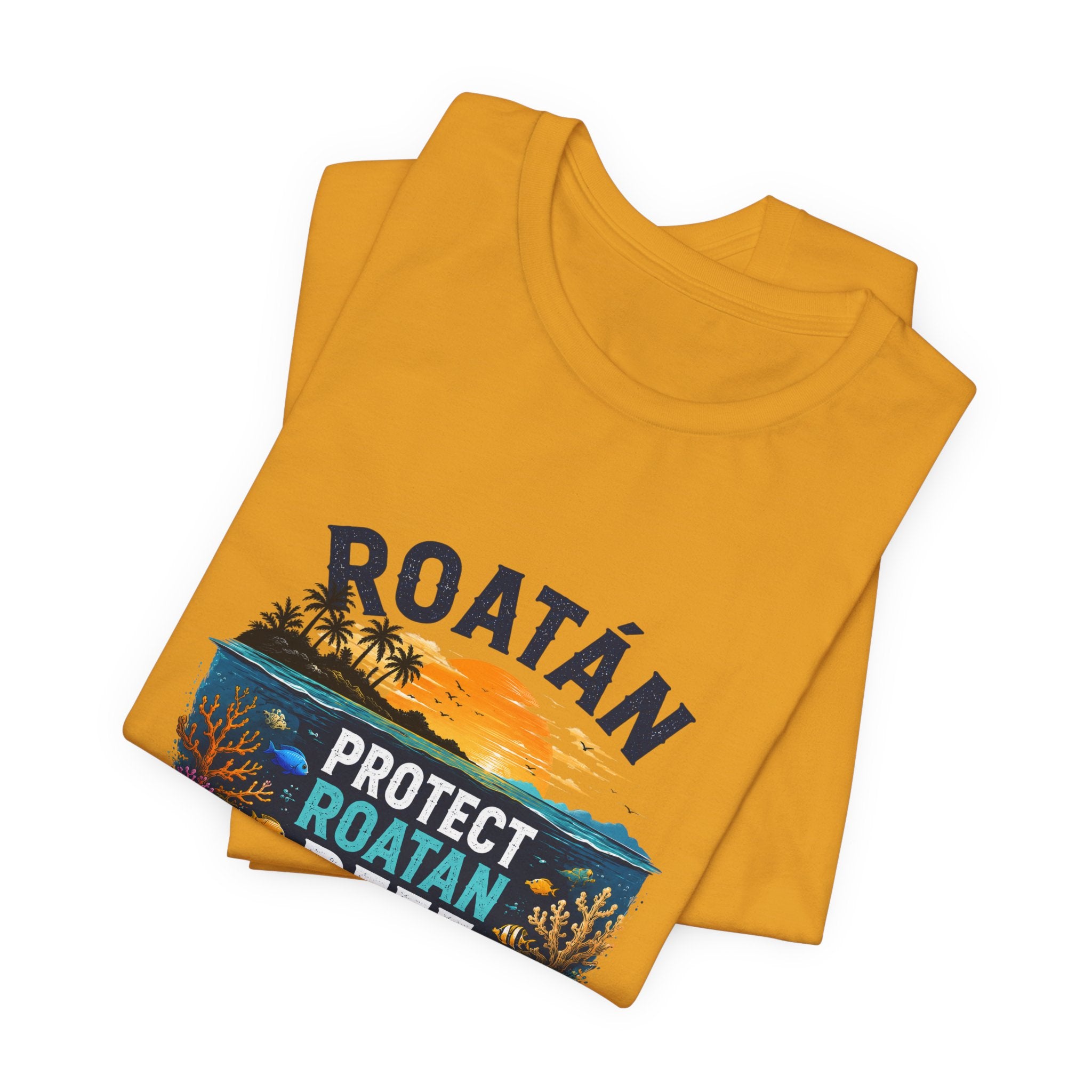 Roatán Protect Reef T-Shirt — Save the Coral, Tropical Island Tee