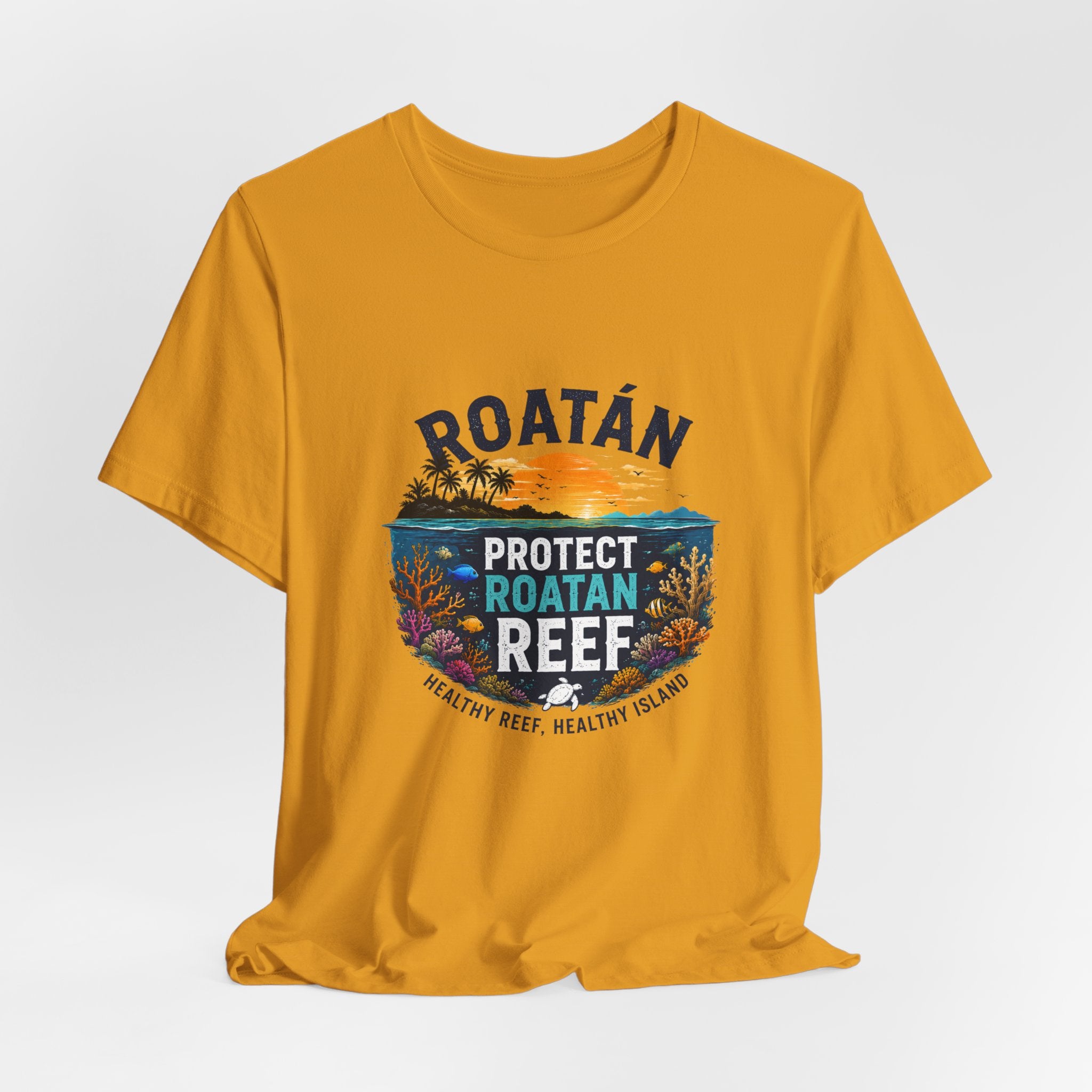 Roatán Protect Reef T-Shirt — Save the Coral, Tropical Island Tee