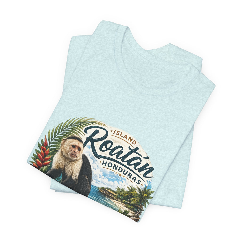 Roatán Honduras Vacation T‑Shirt — Tropical Island Monkey Souvenir