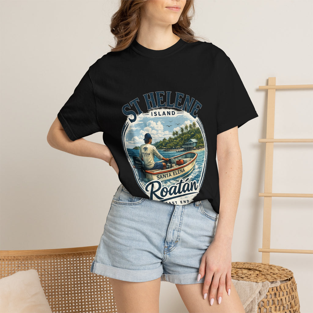 St. Helene Island Roatán Vintage Fishing T-Shirt