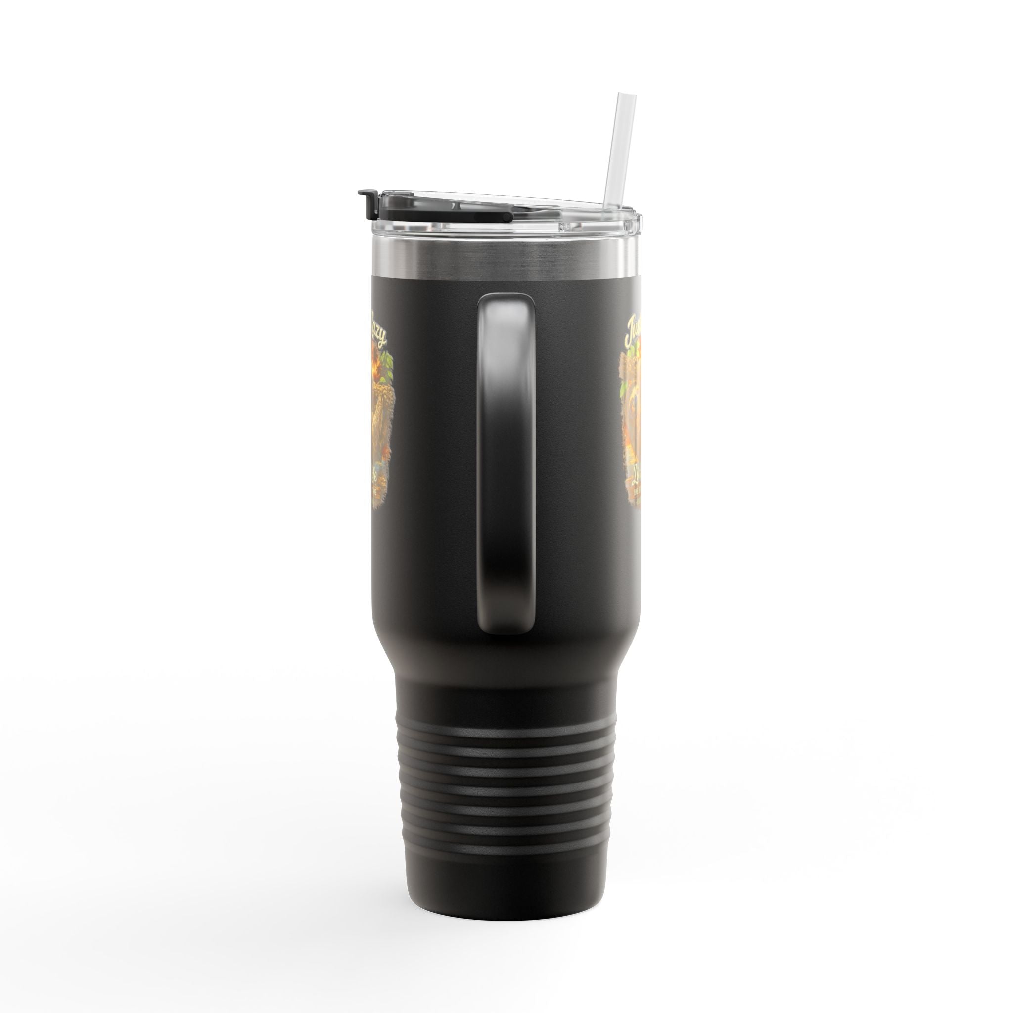 40oz Insulated Travel Mug — 'Just a Sloth Living Life' Cute Sloth Coffee Tumbler