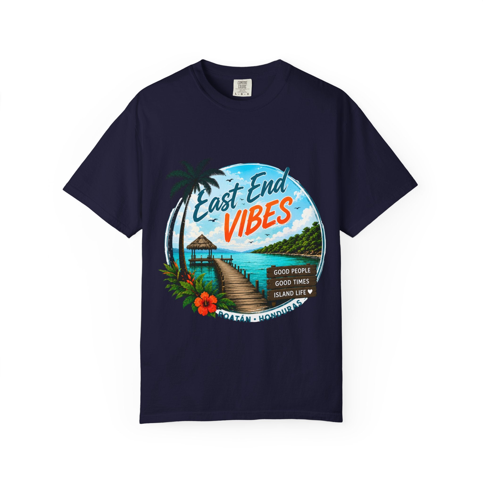 East End Vibes T-Shirt — Roatán Honduras Beach Graphic Tee