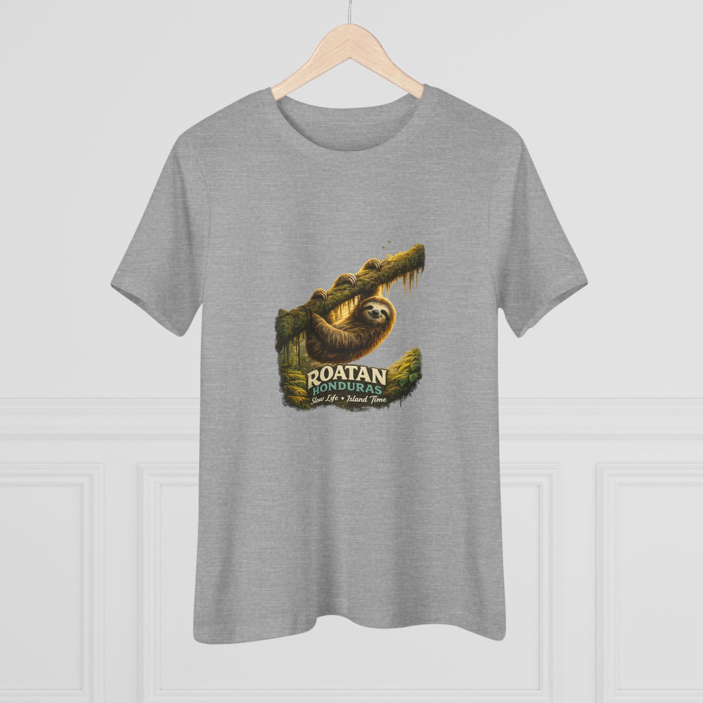 Roatan Sloth Graphic Tee - Women's Travel Souvenir T-Shirt