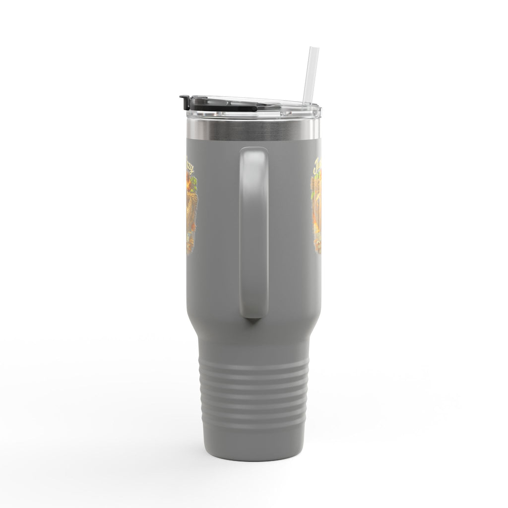 40oz Insulated Travel Mug — 'Just a Sloth Living Life' Cute Sloth Coffee Tumbler