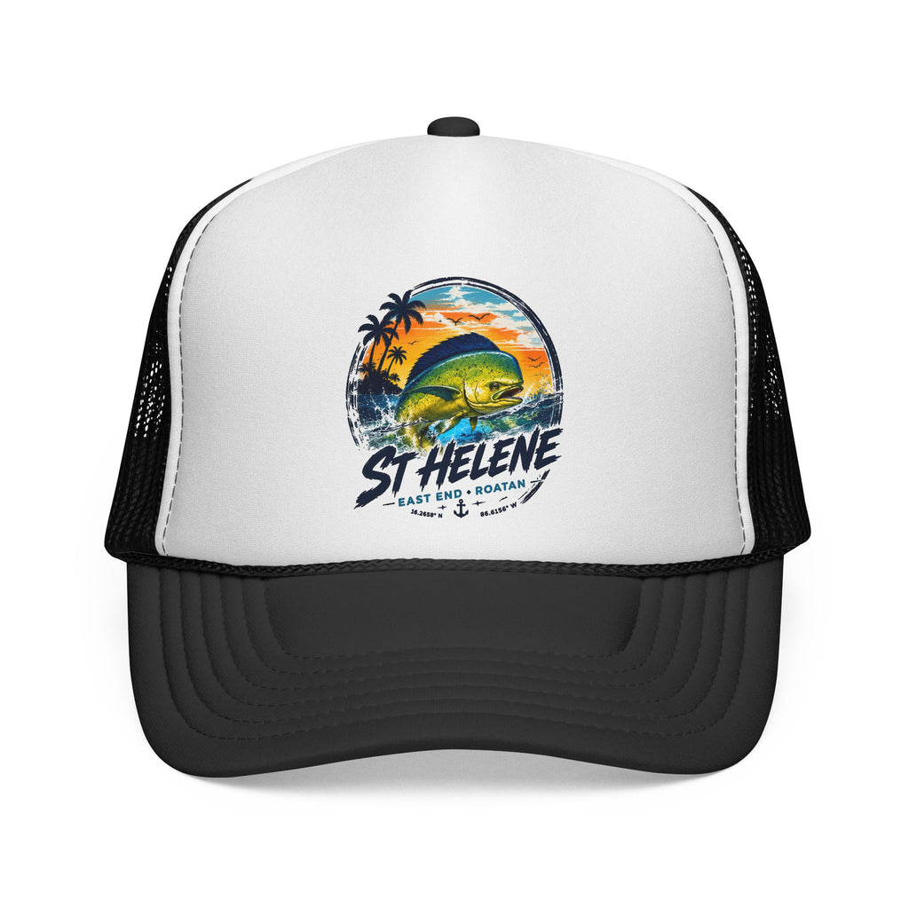 St. Helene Mahi-Mahi Trucker Hat — Vintage Tropical Fishing Cap