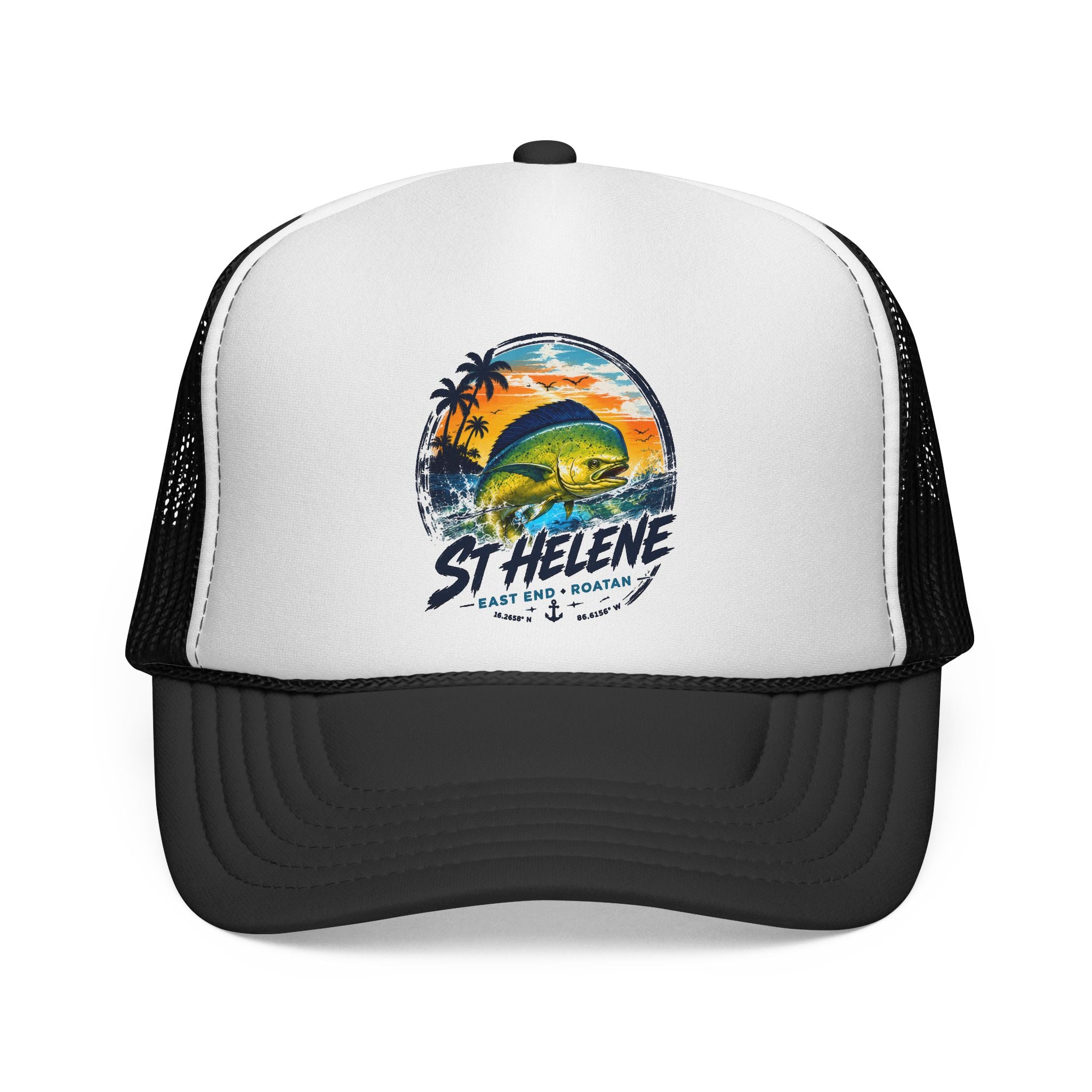 St. Helene Mahi-Mahi Trucker Hat — Vintage Tropical Fishing Cap