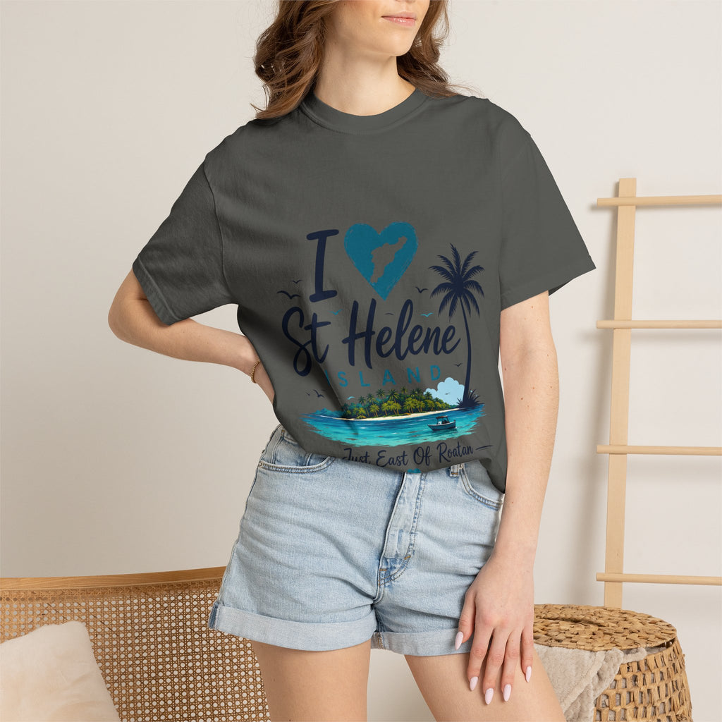 I  St Helene Island T-Shirt — Tropical Palm Beach Vacation Tee
