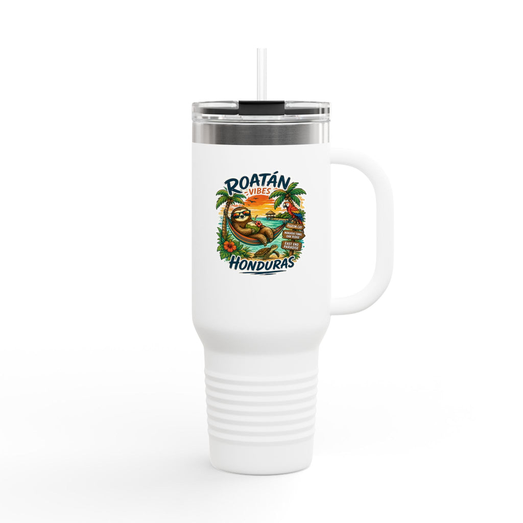 Roatán Honduras Travel Mug — 40oz Insulated Beach Vacation Tumbler
