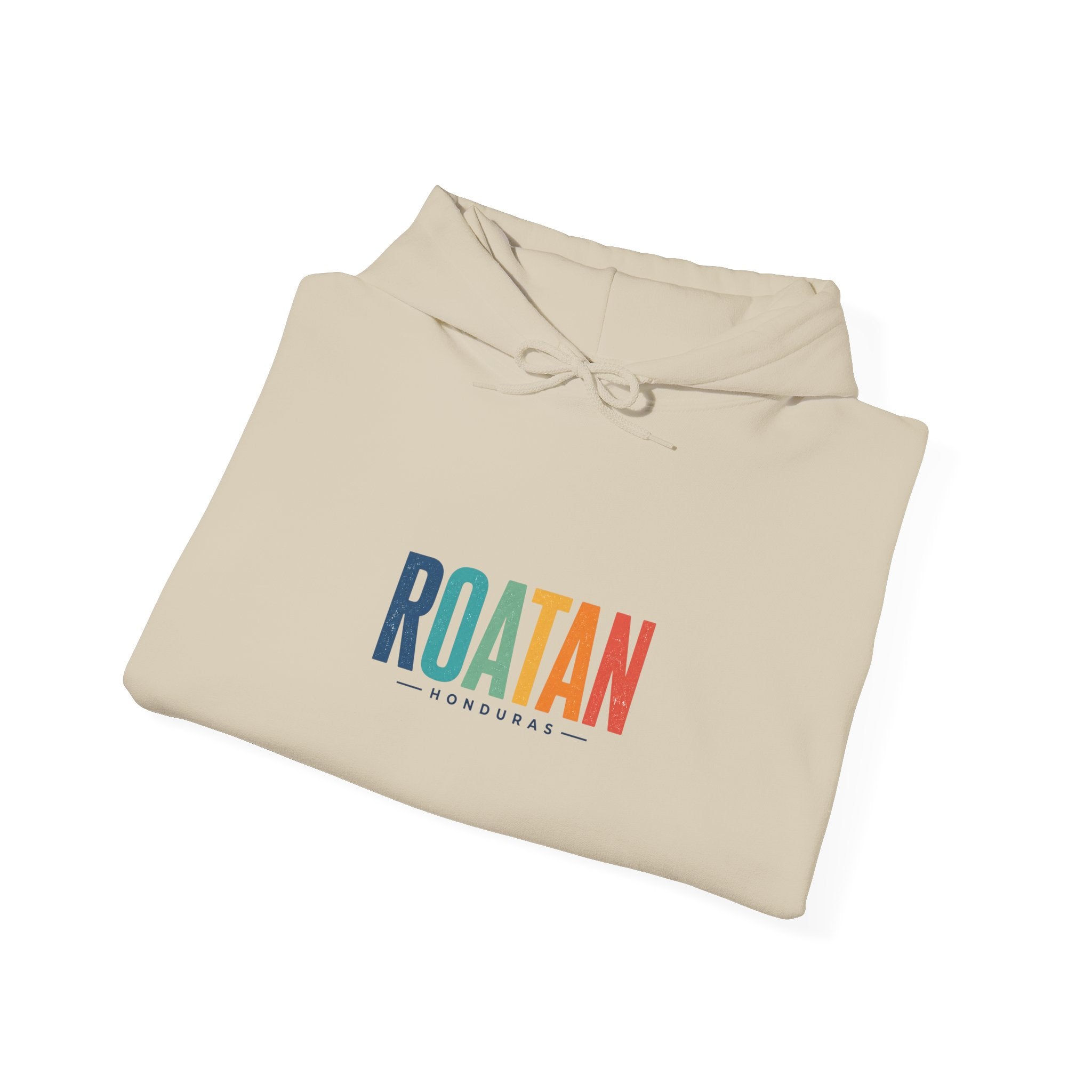 Roatan Colorblock Hoodie — Tropical Island Travel Sweatshirt