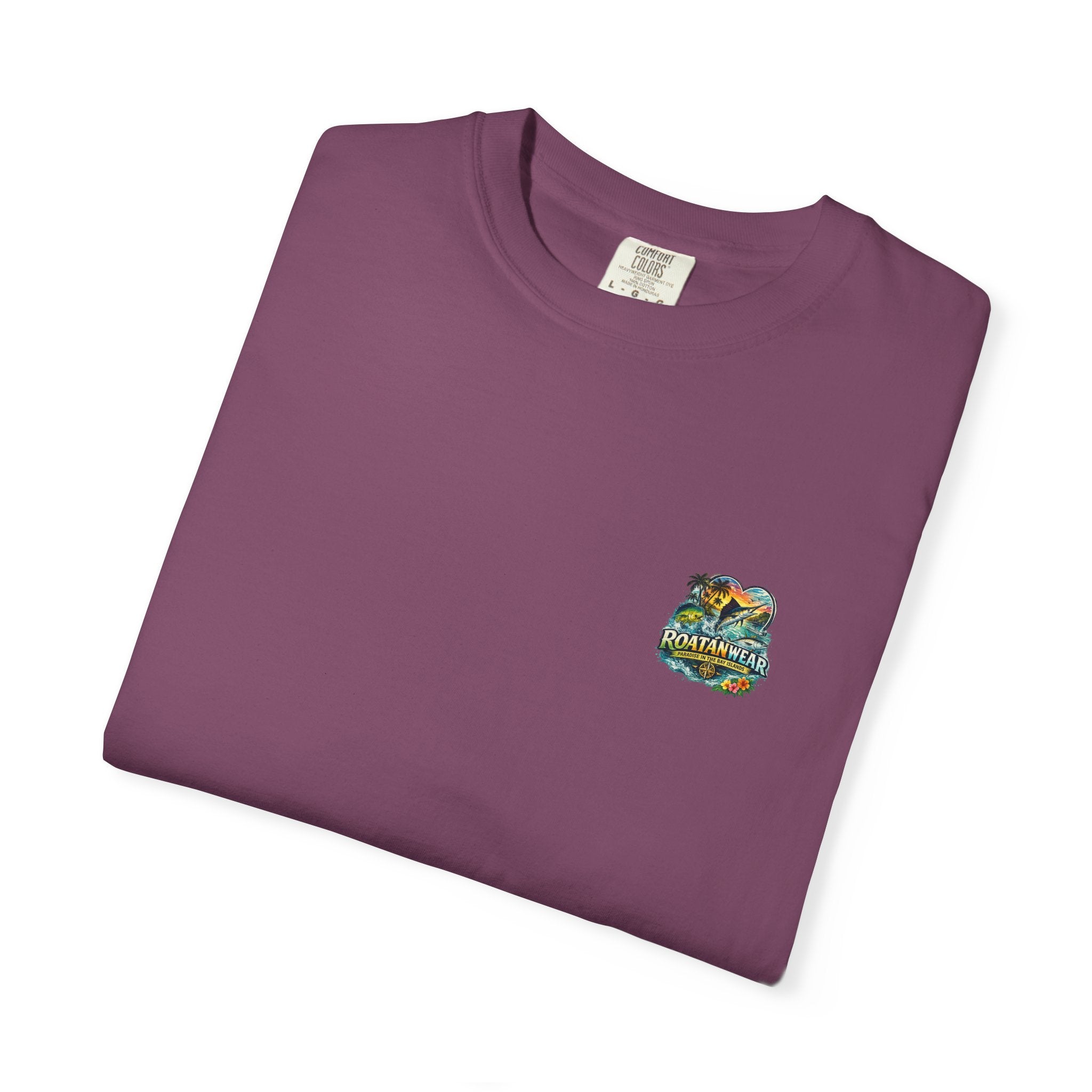 Roatan Beach T-Shirt — Tropical Dolphin Sunset Tee