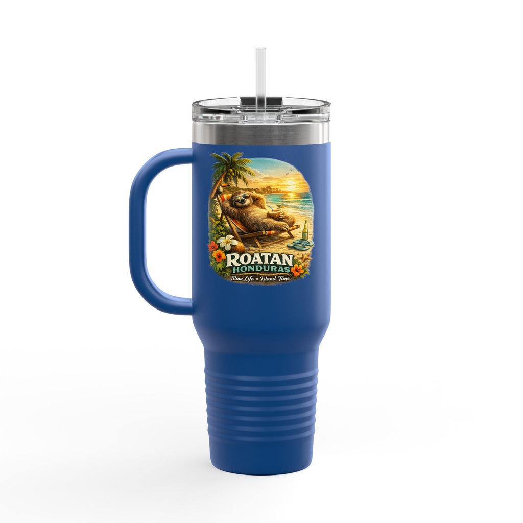 Roatan Honduras Tropical Sloth 40oz Insulated Travel Mug